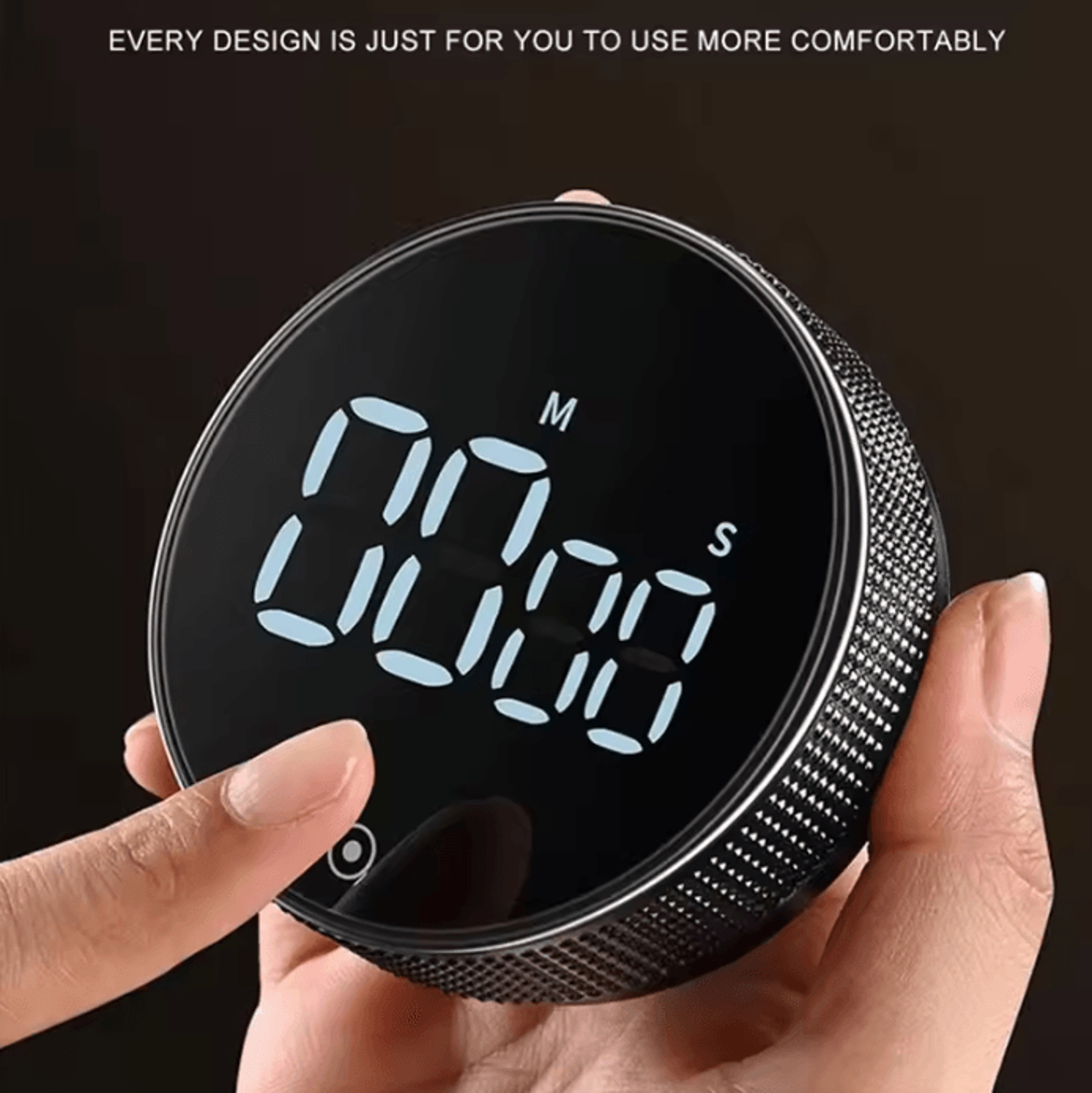 dinrgo magnetic digital kitchen timer with rotary control