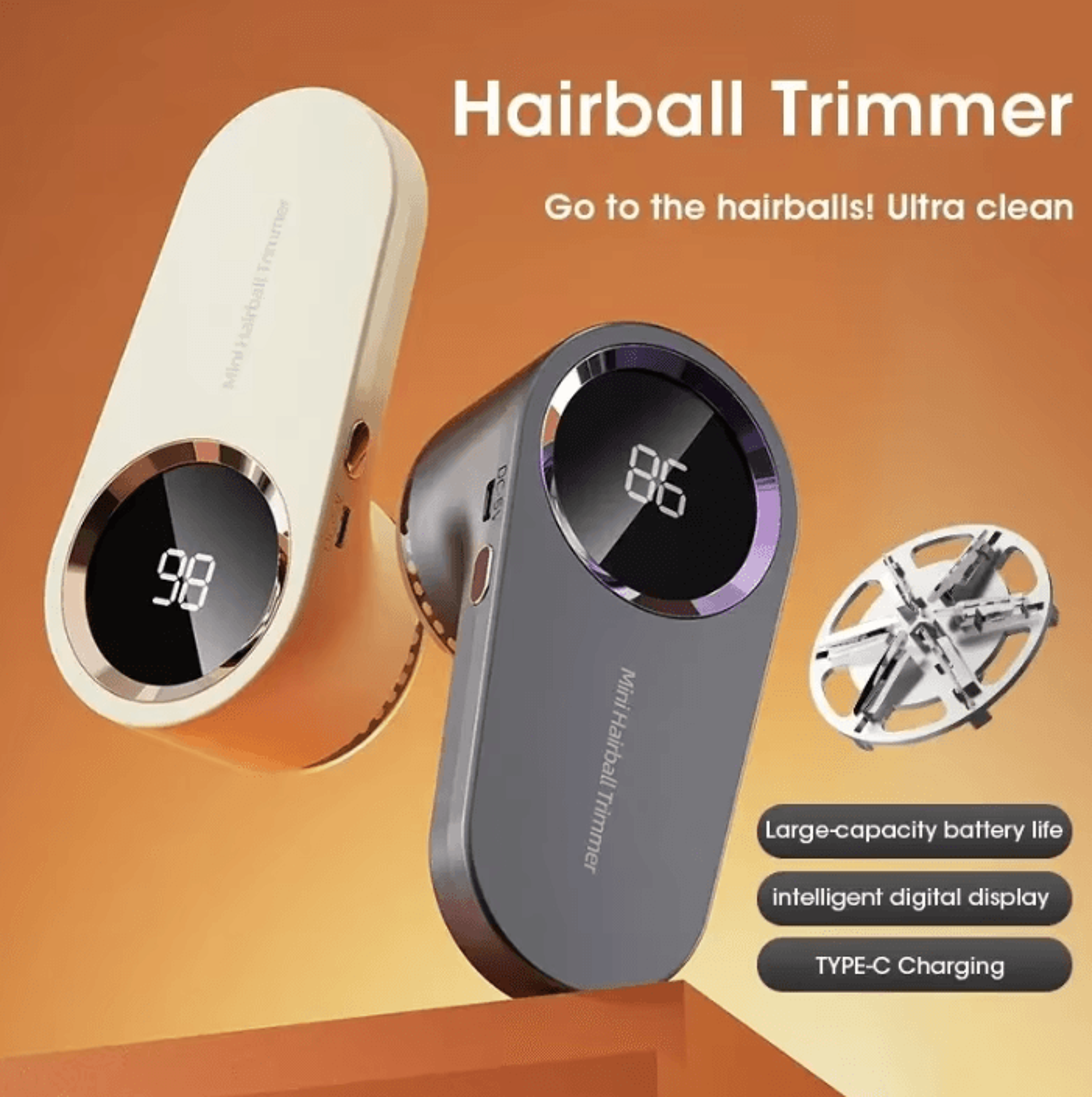 rechargeable electric lint remover with digital display