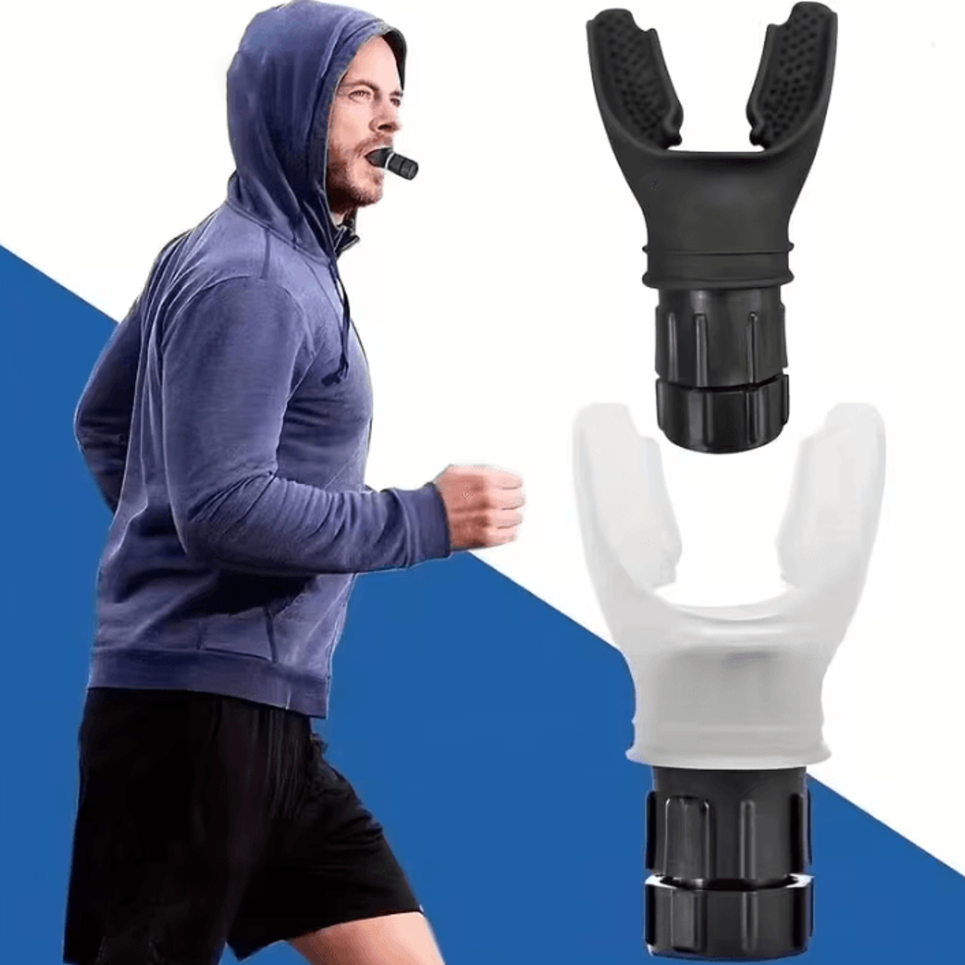 adjustable breathing trainer for deep breath and respiratory exercise