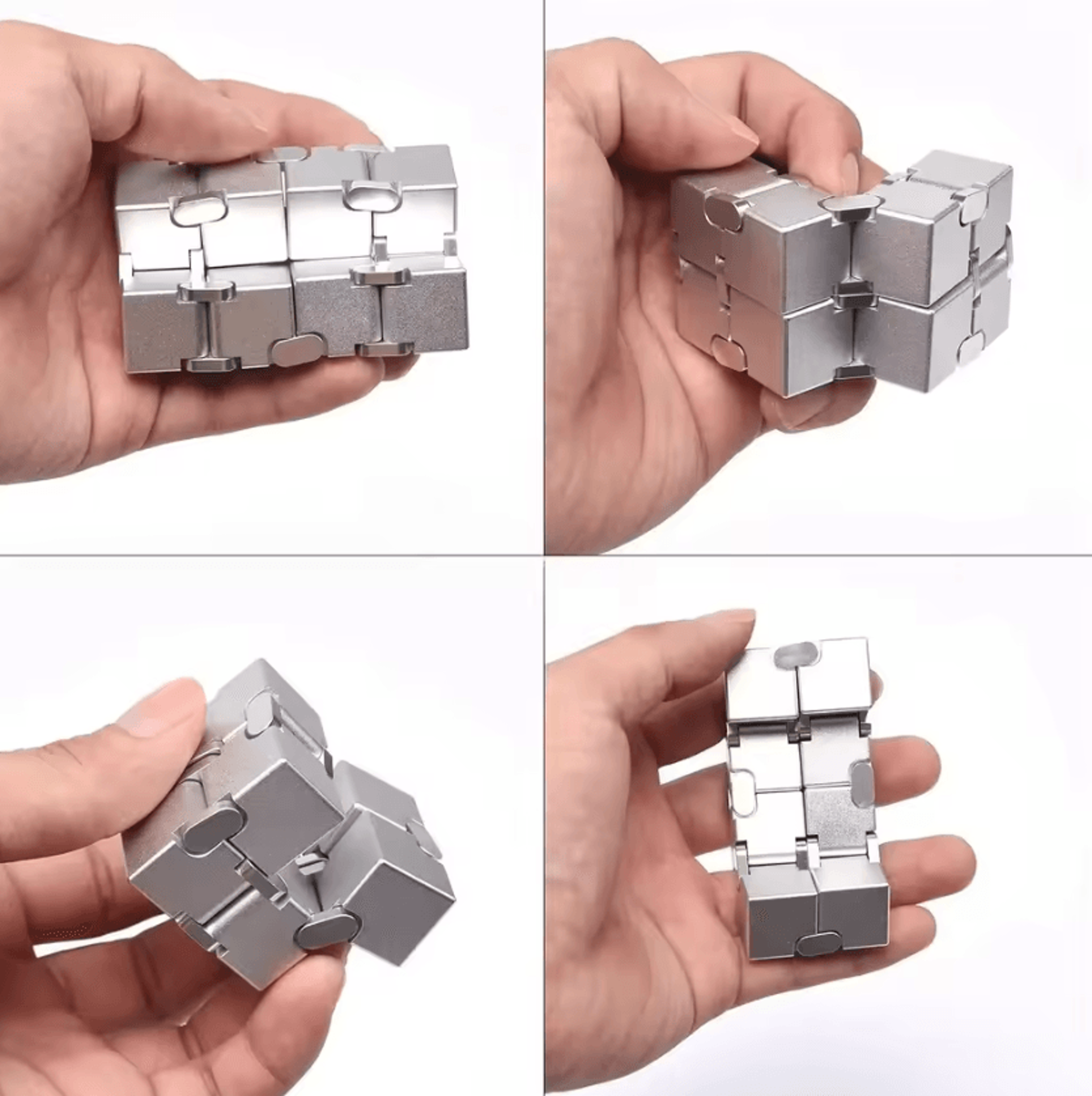 alloy infinity cube fidget toy for focus and stress relief