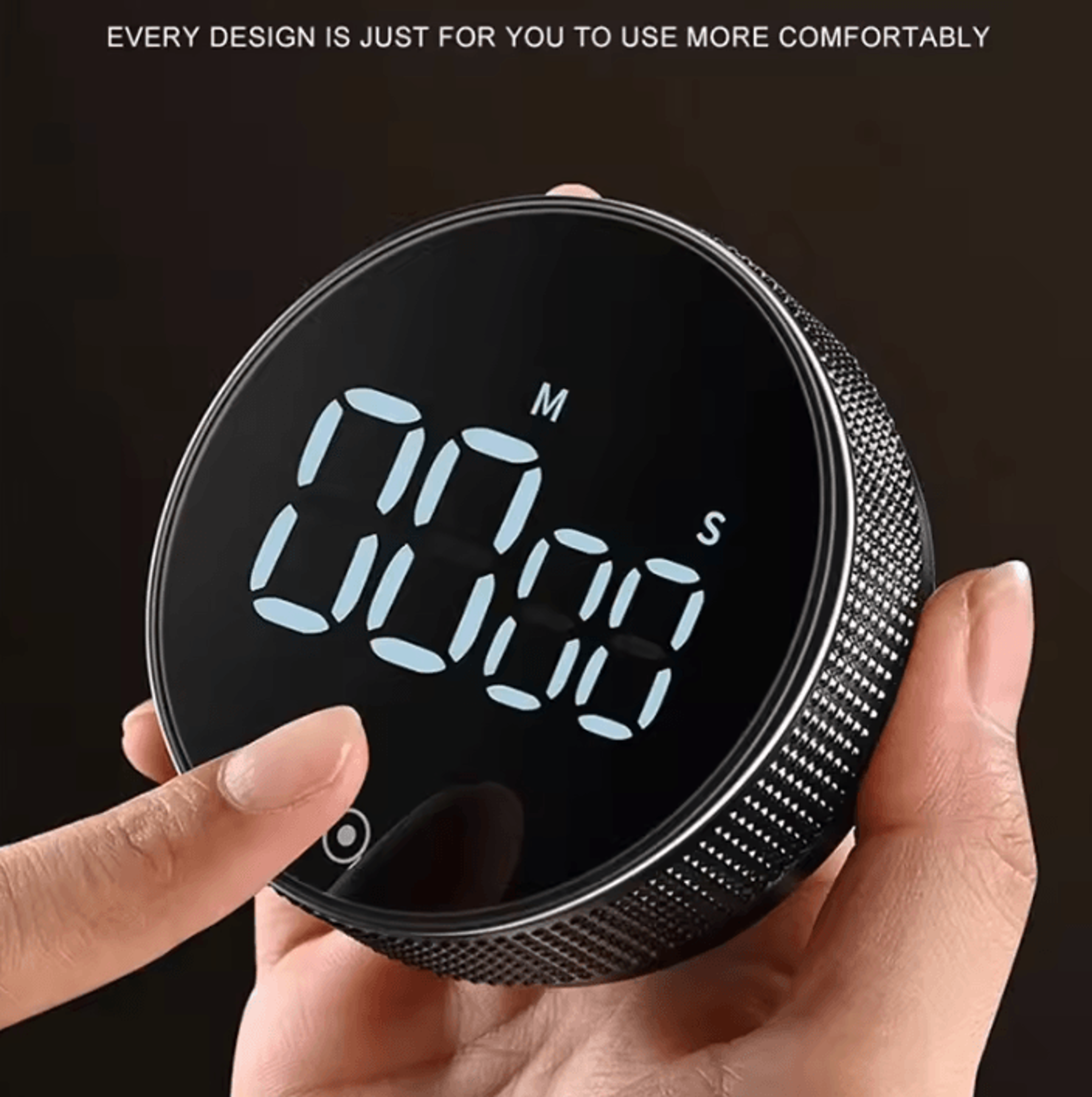 magnetics digital kitchen timer with rotary countdown control