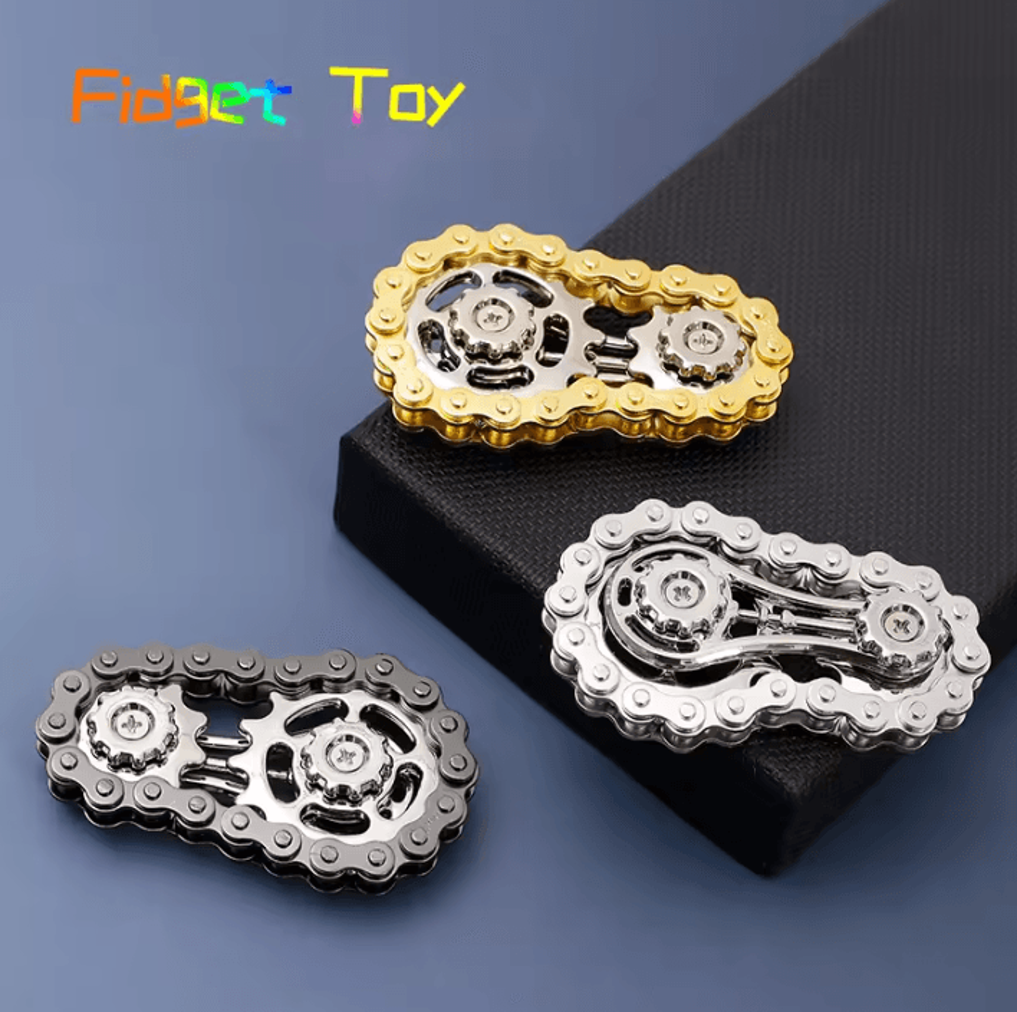 metal bike chain sprocket fidget spinner fingertip gyro
