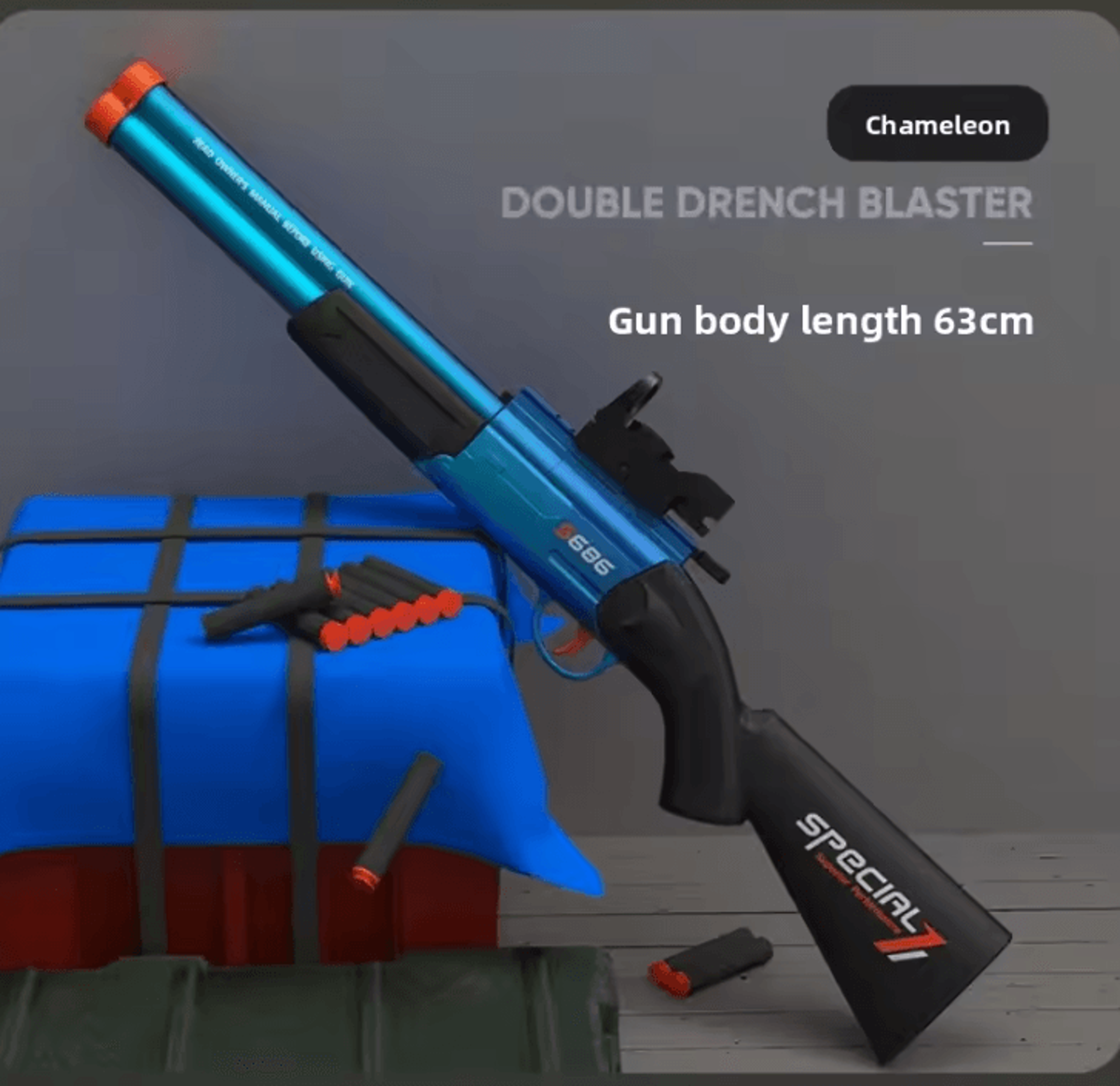 s686 style double barrel soft bullet toy blaster