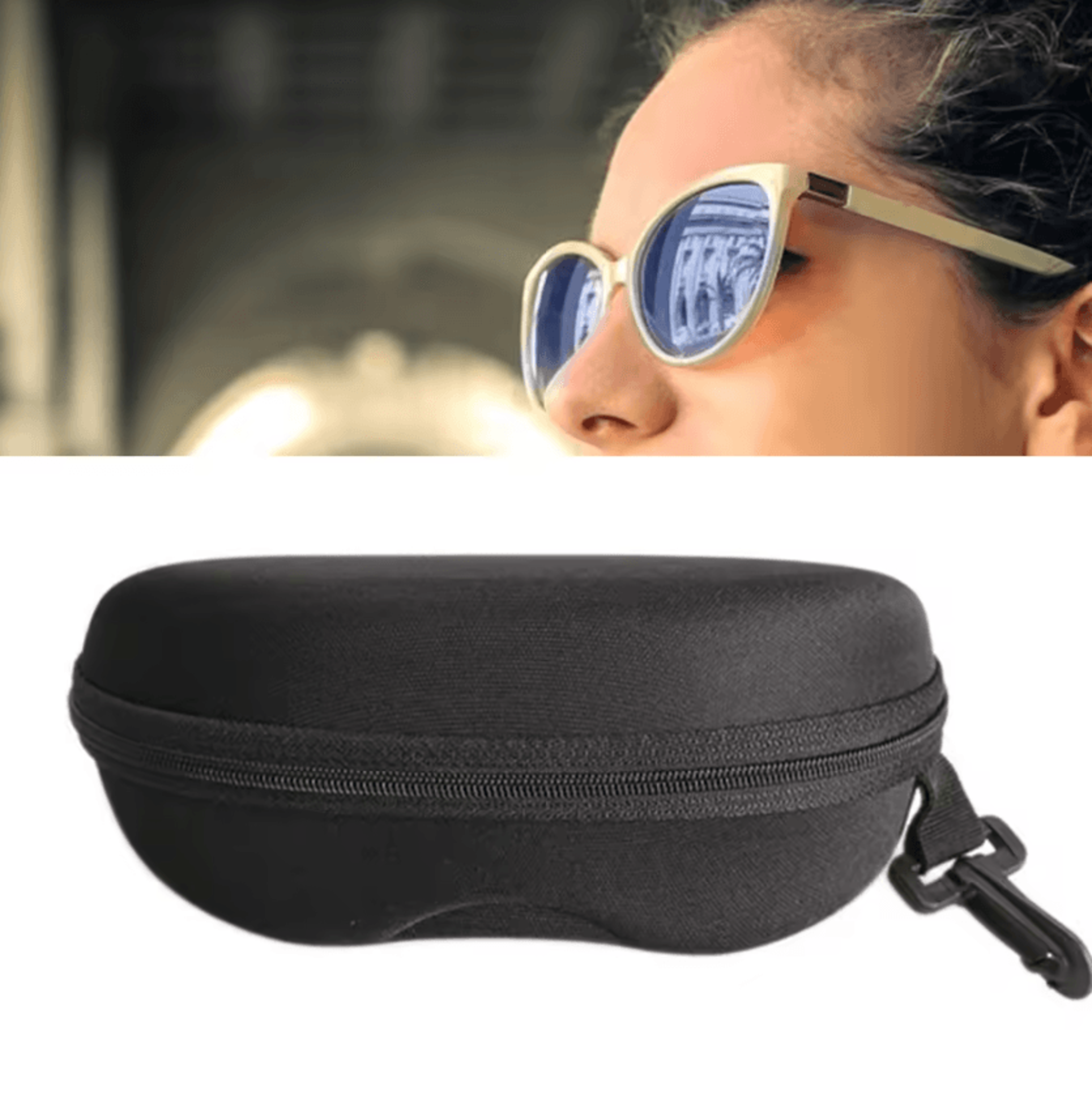 hard eva zipper glasses case for sunglasses and eyeglasses