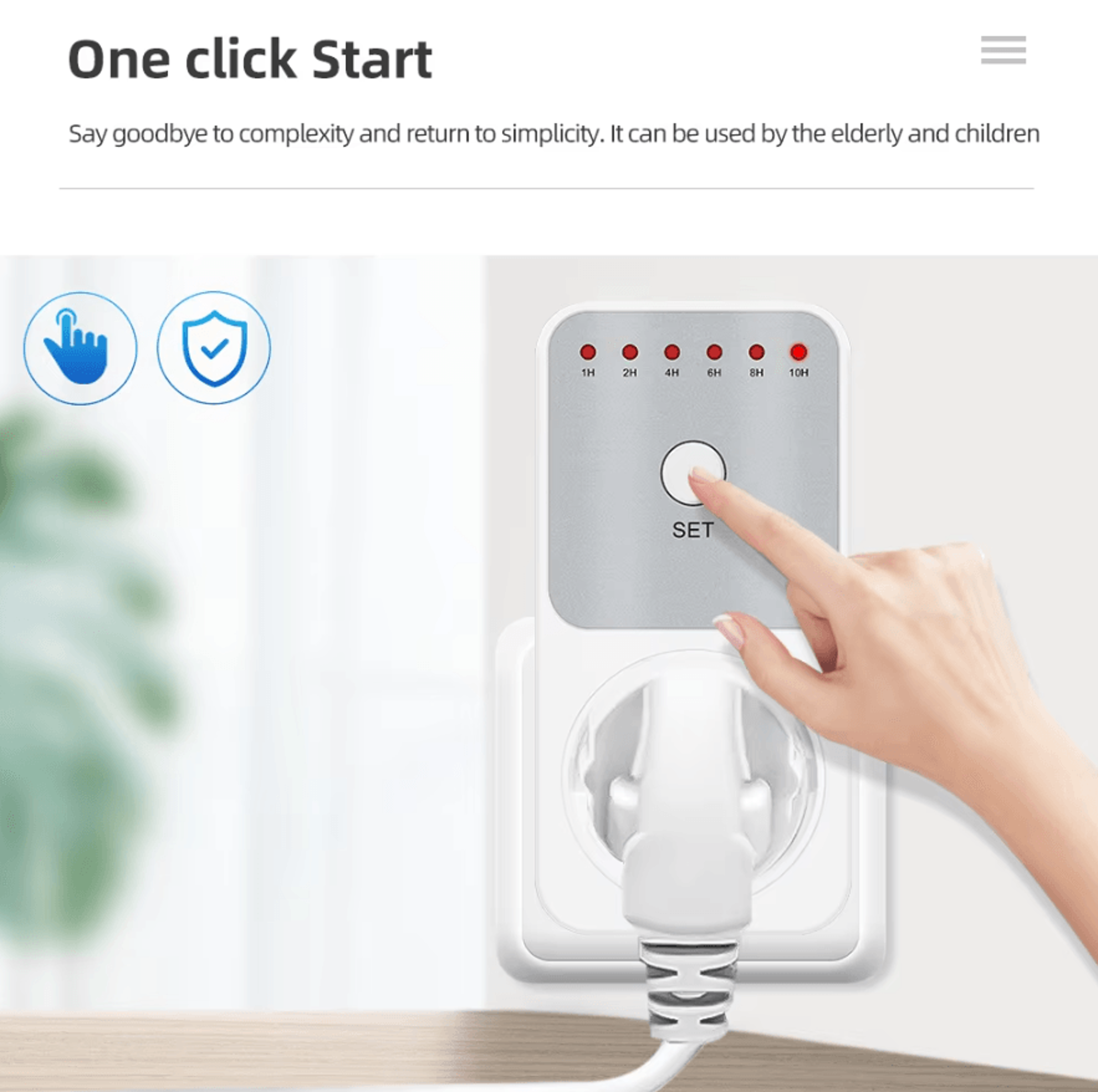 tm04 10-hour digital countdown timer socket with power control