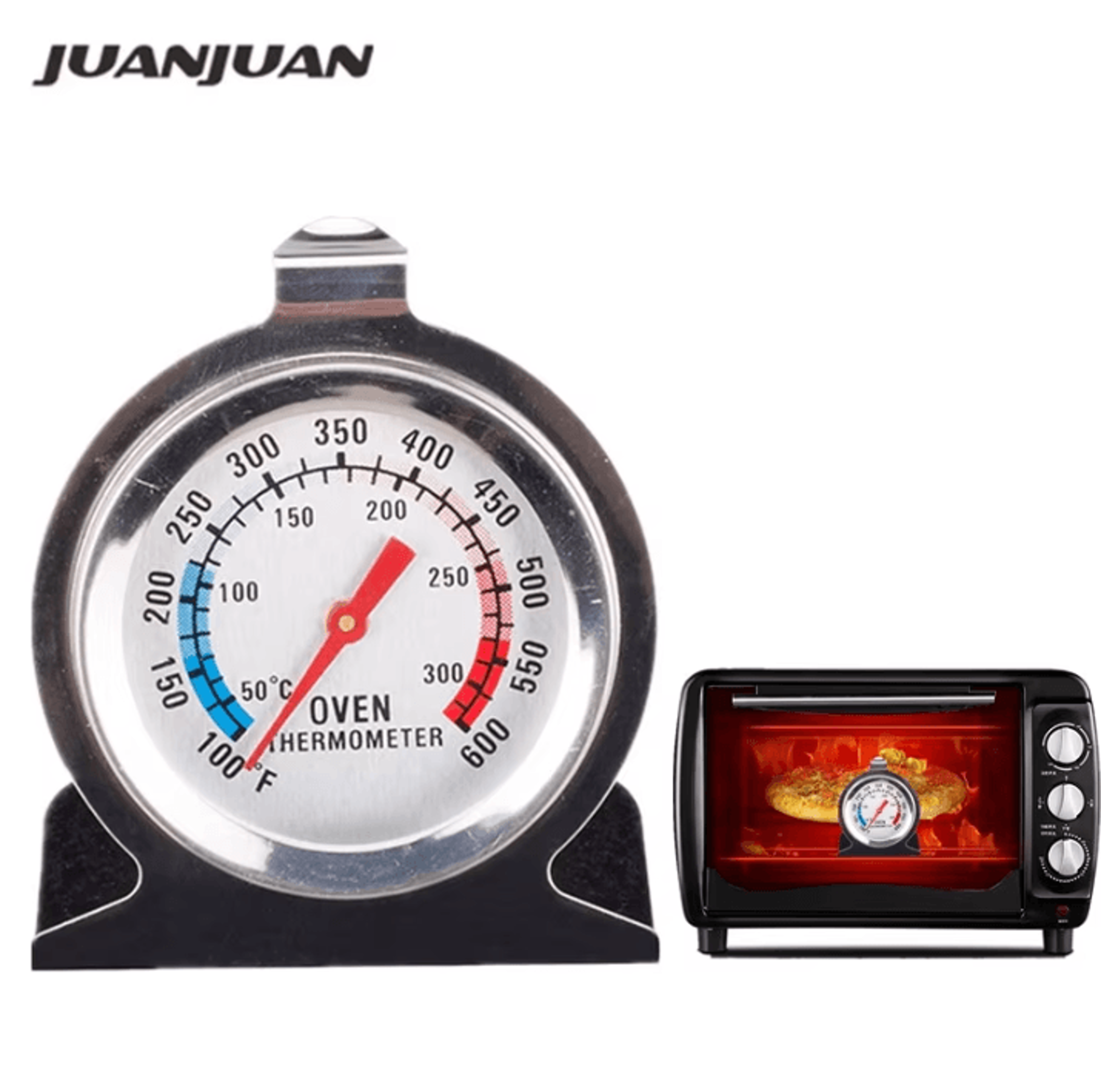stainless steel large dial oven thermometer for baking and cooking