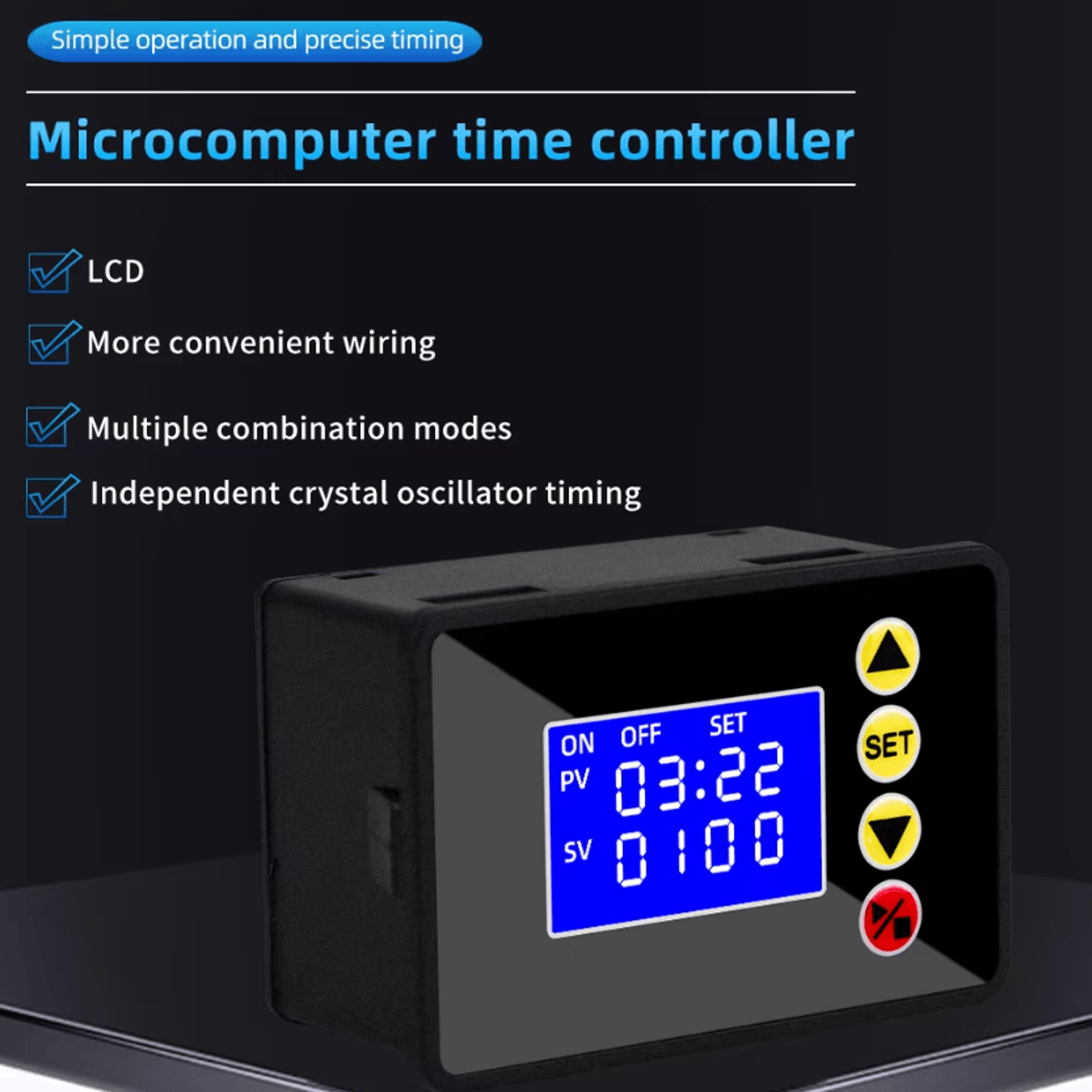 programmable digital timer switch relay with cycle and delay control