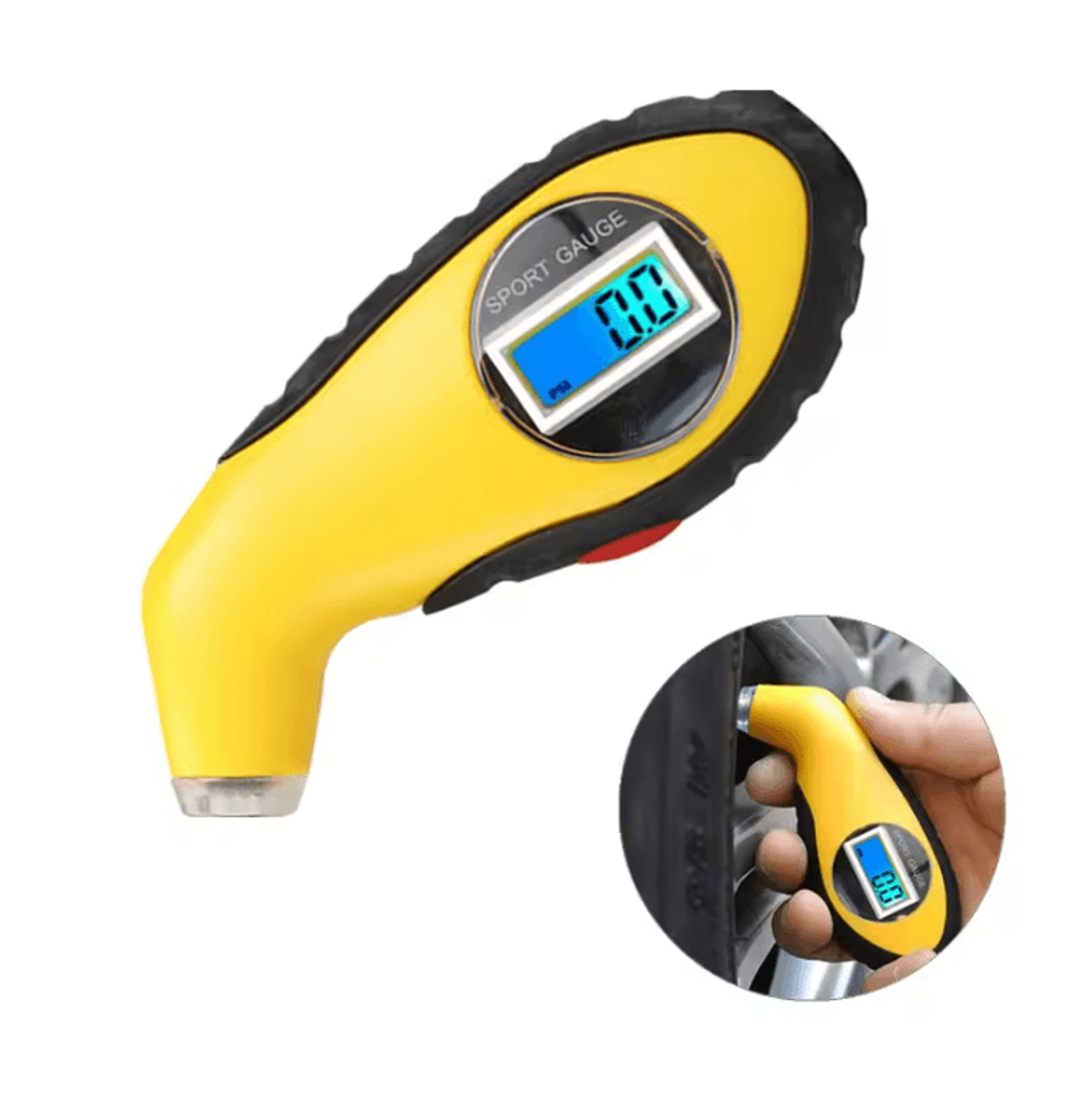 digital tire pressure gauge with lcd display for car bike and truck
