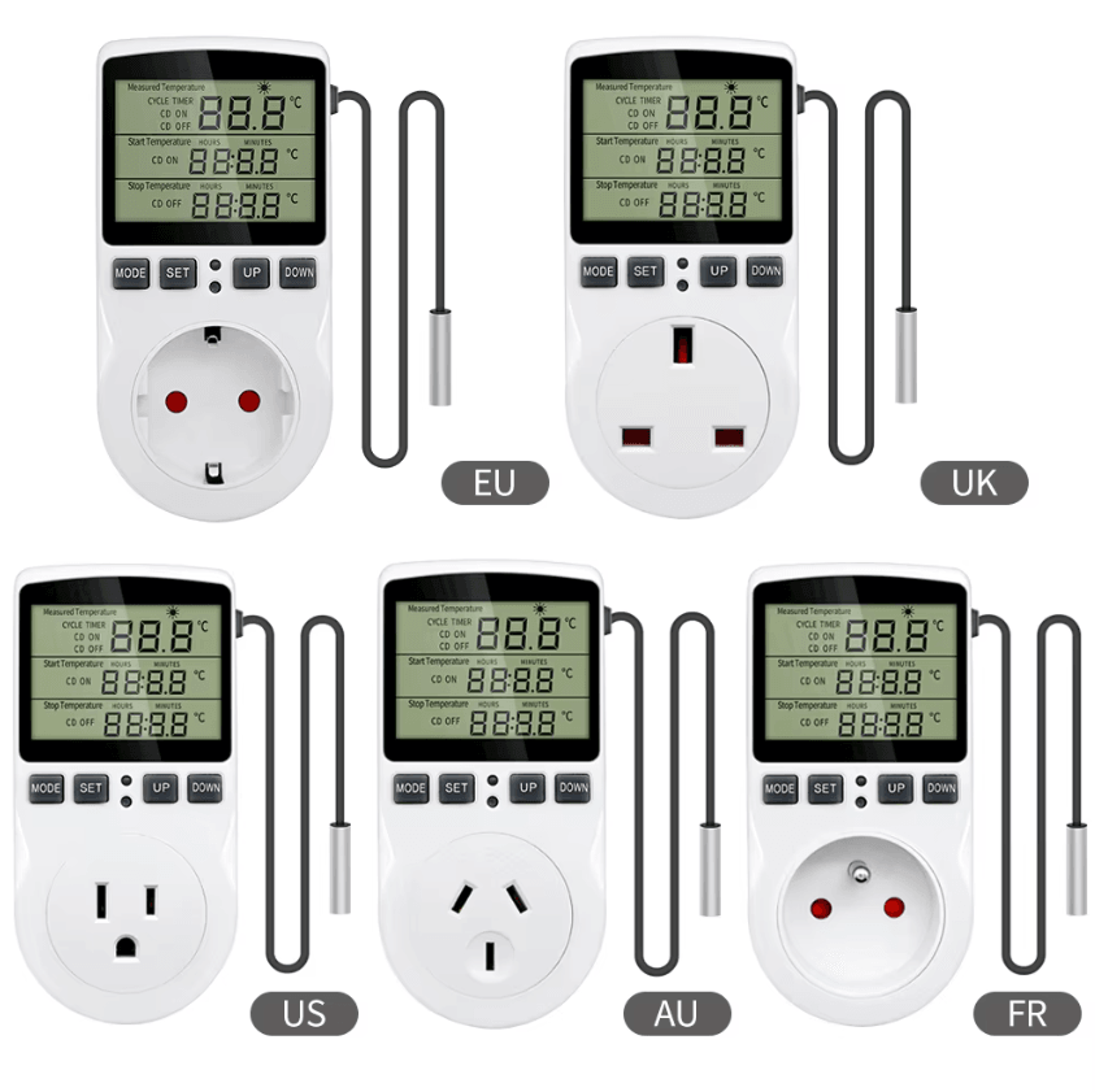 digital thermostat timer socket for heating and cooling