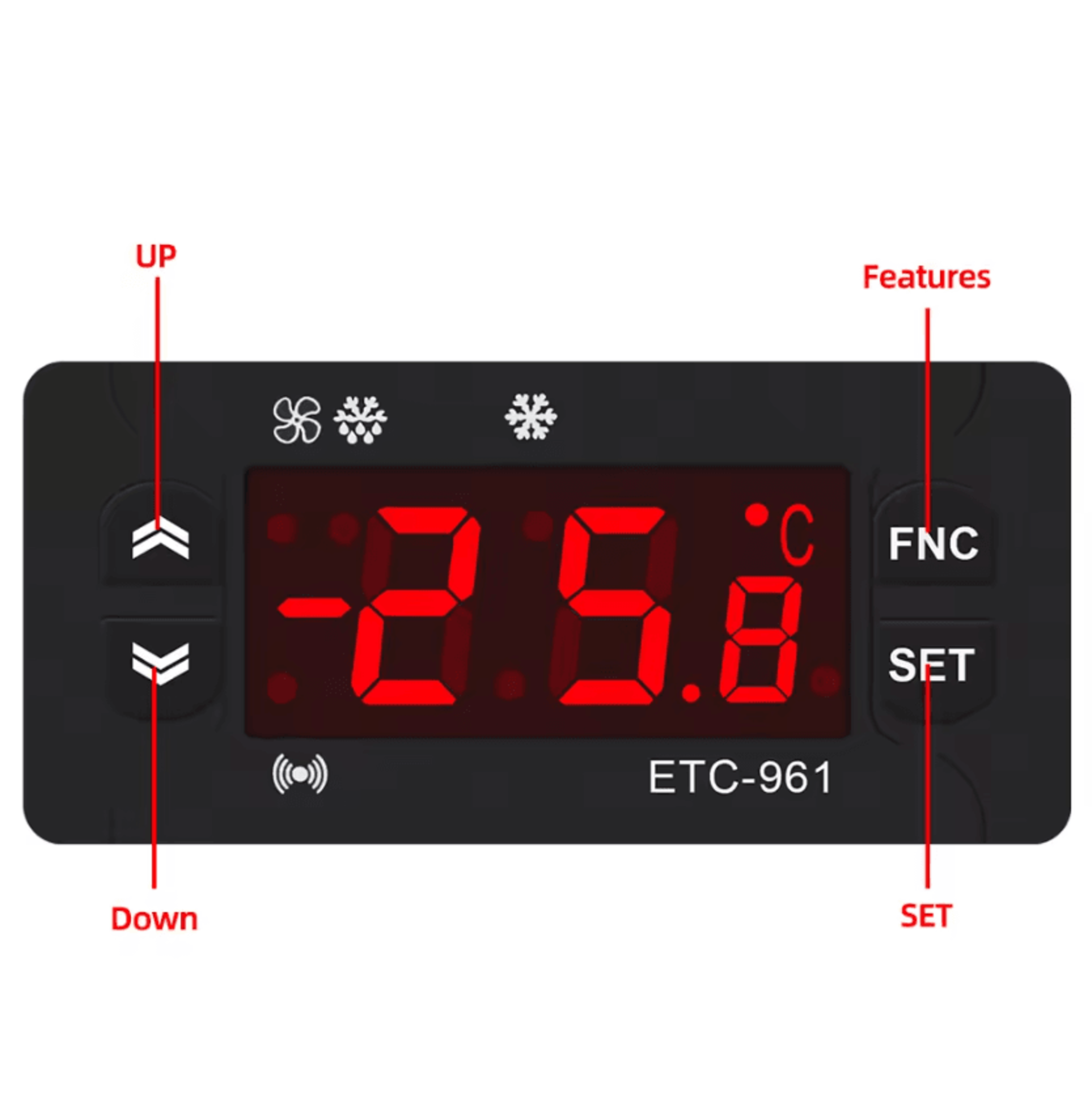etc-961 digital temperature controller 220v with ntc sensor