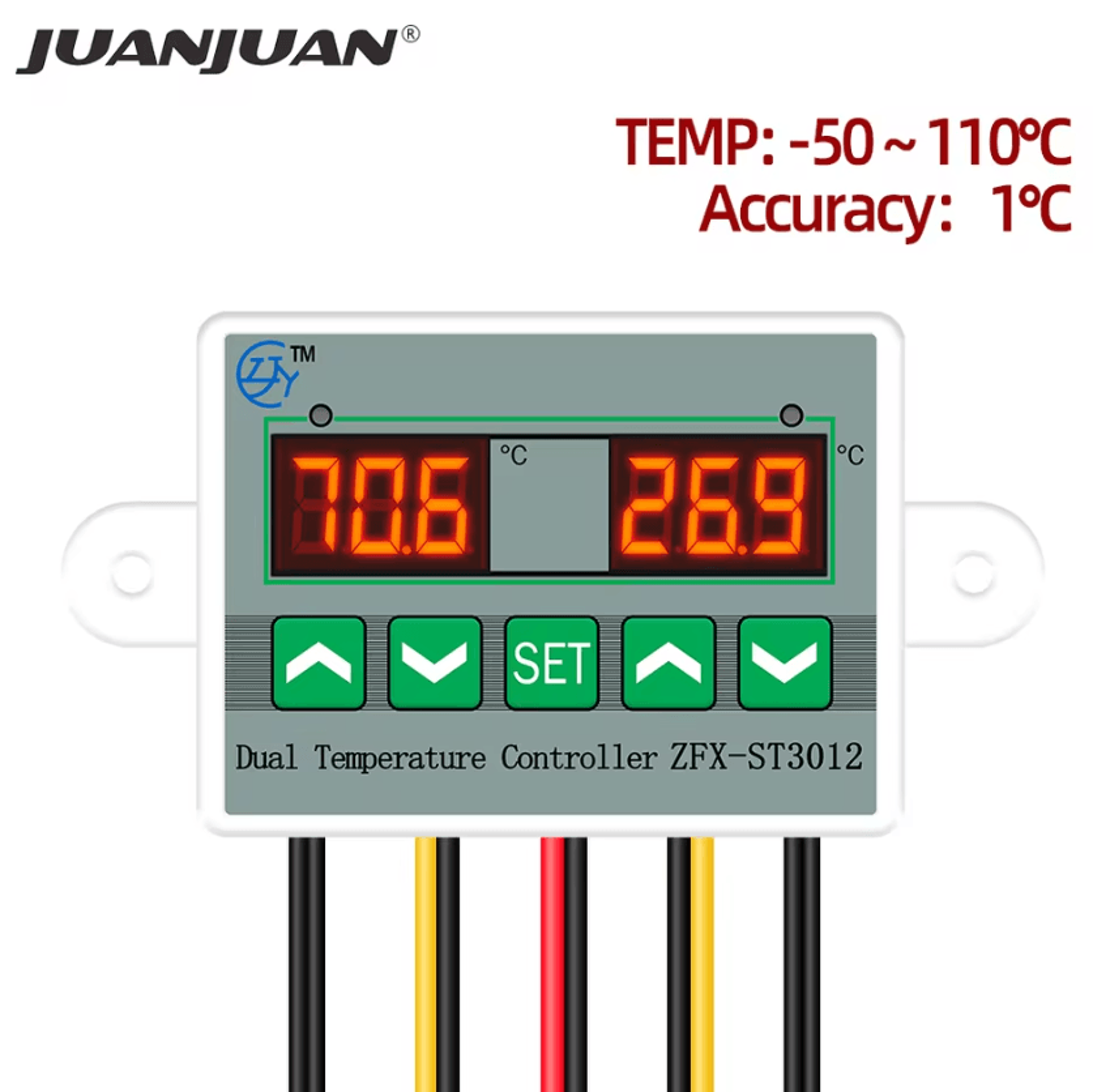 st3012 dual digital temperature controller for heating and cooling