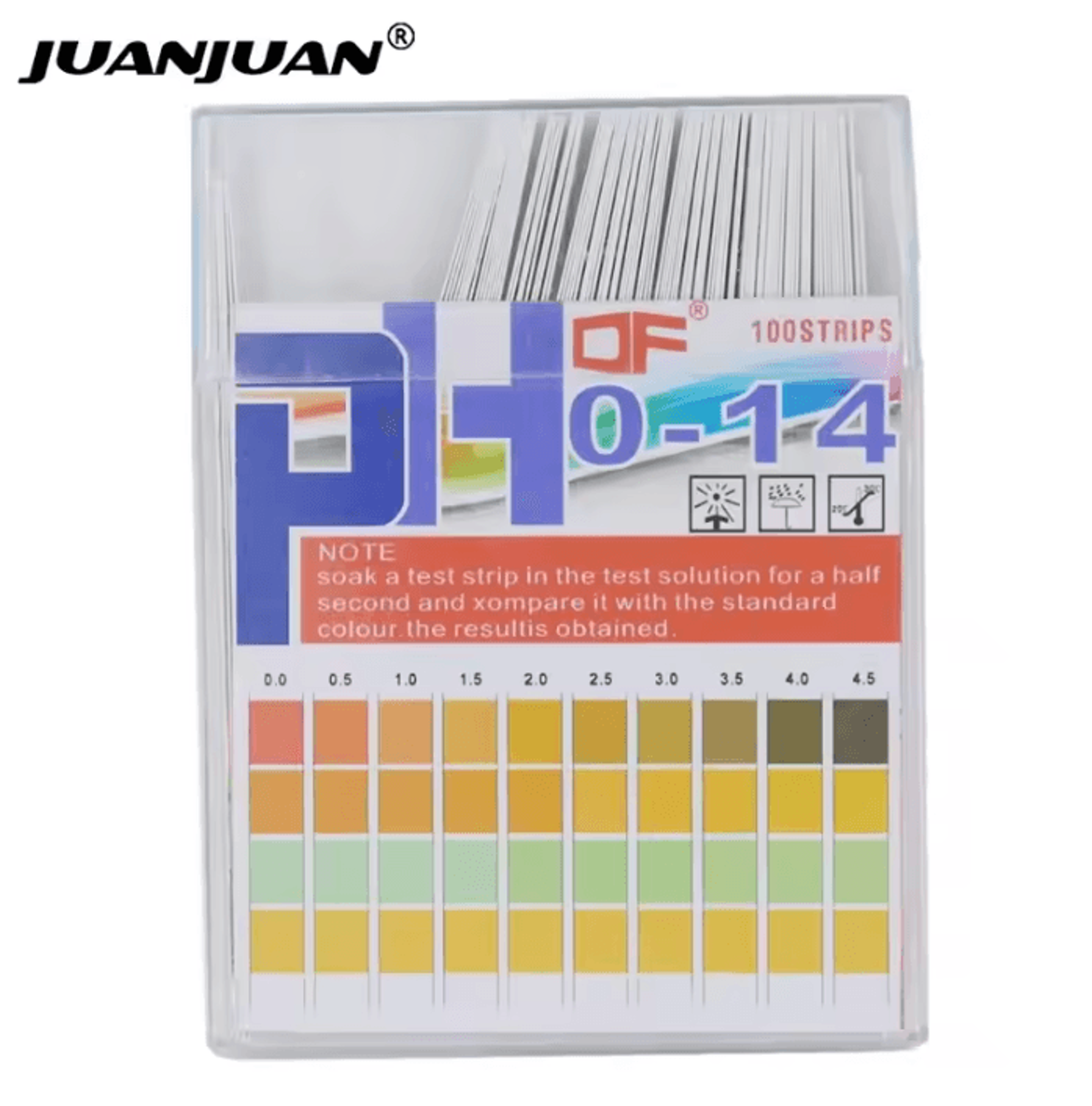 100 pack universal ph test strips 0-14 for water testing