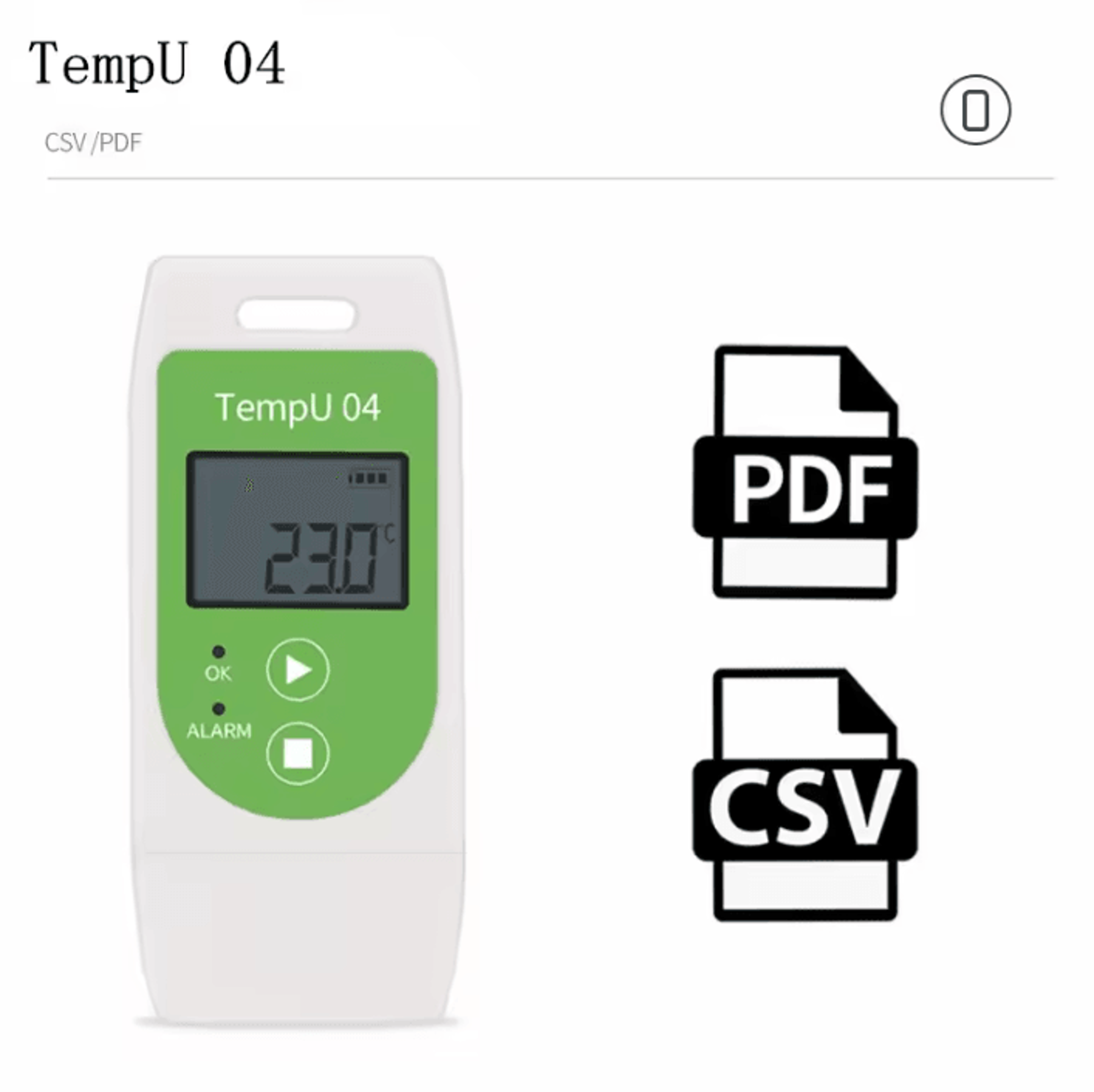 tempu04 reusable usb temperature data logger with pdf report