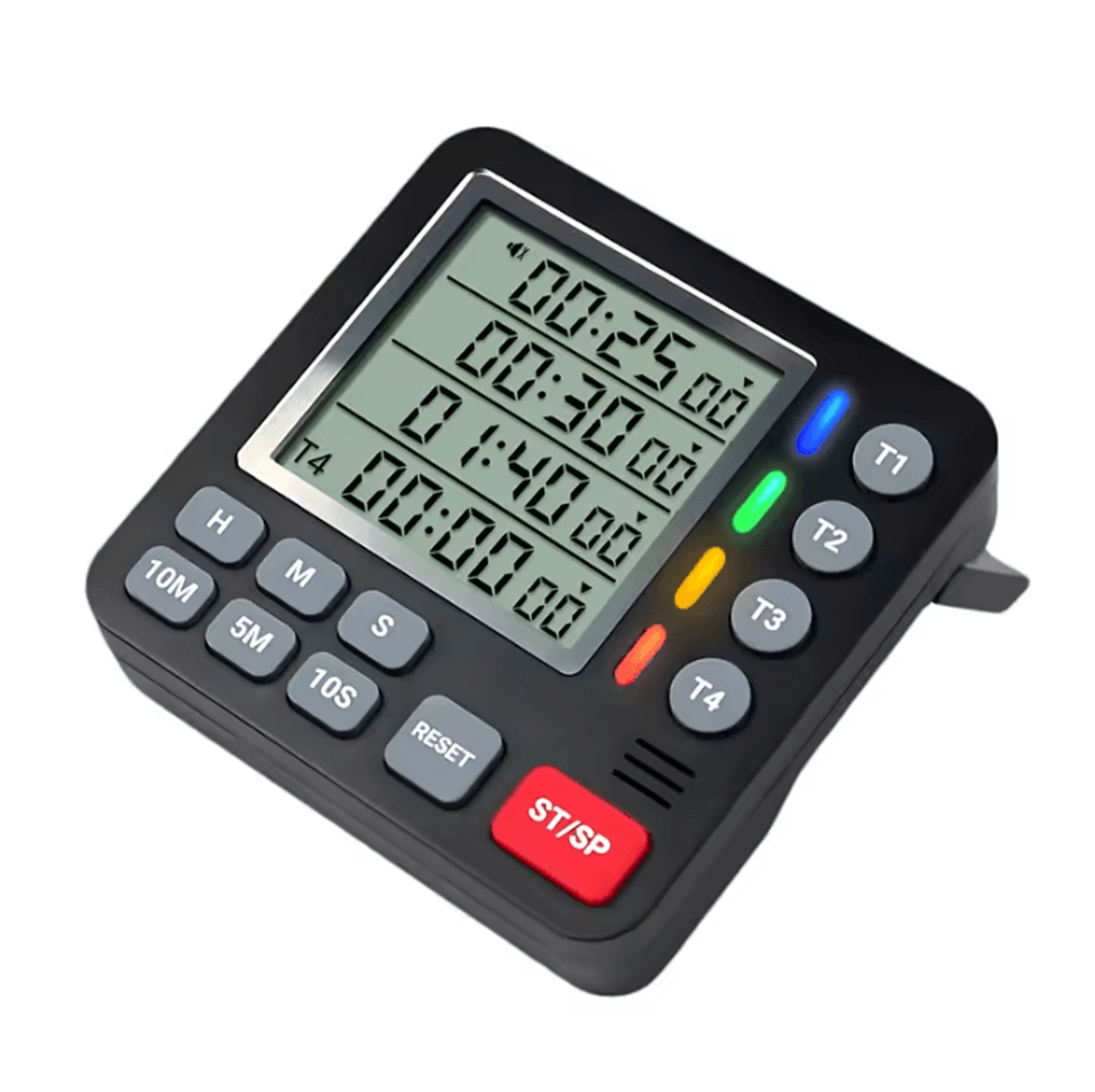 4 channel digital kitchen timer with large lcd and magnetic back