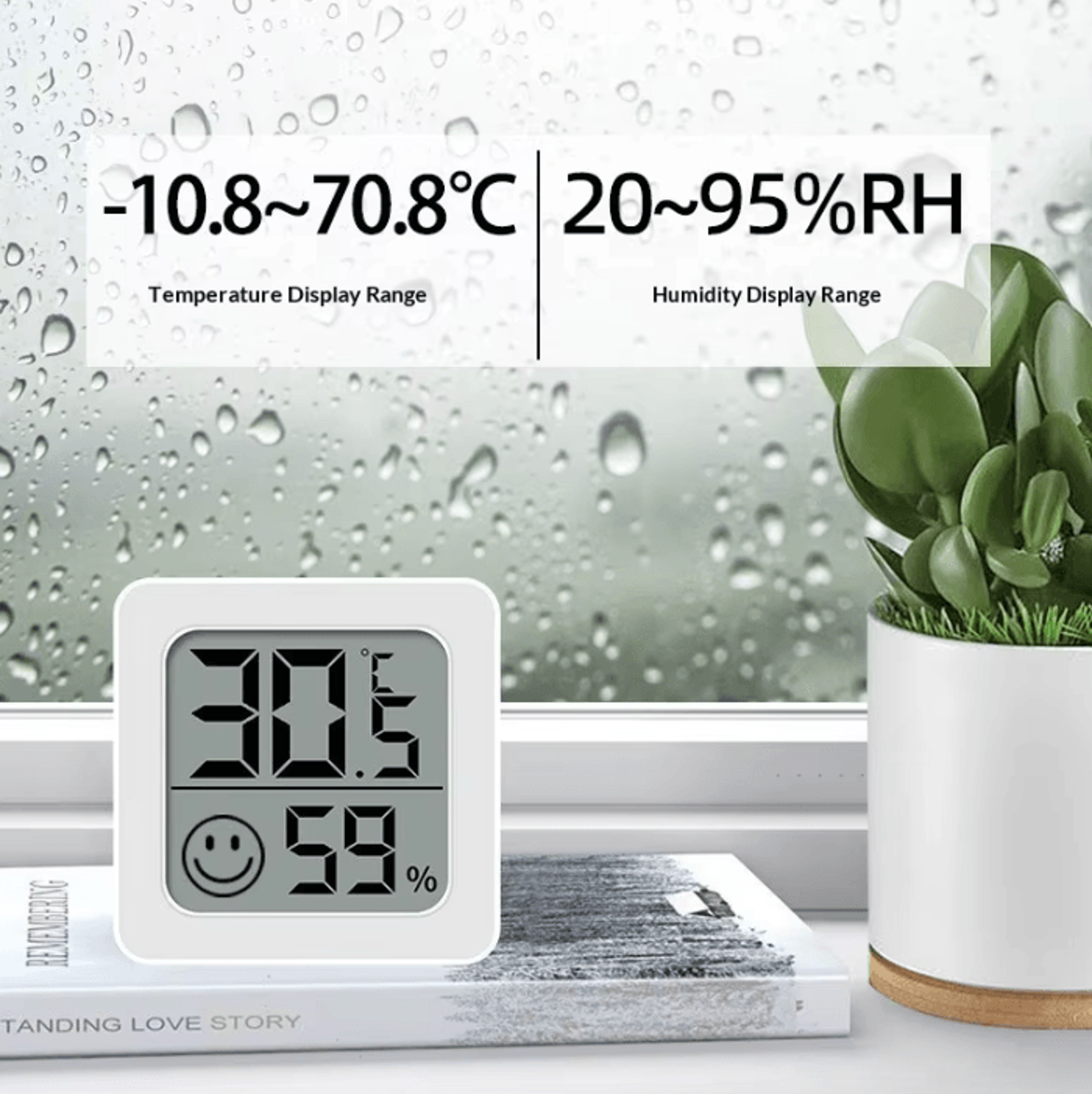 mini lcd digital thermometer hygrometer indoor temperature and humidity monitor