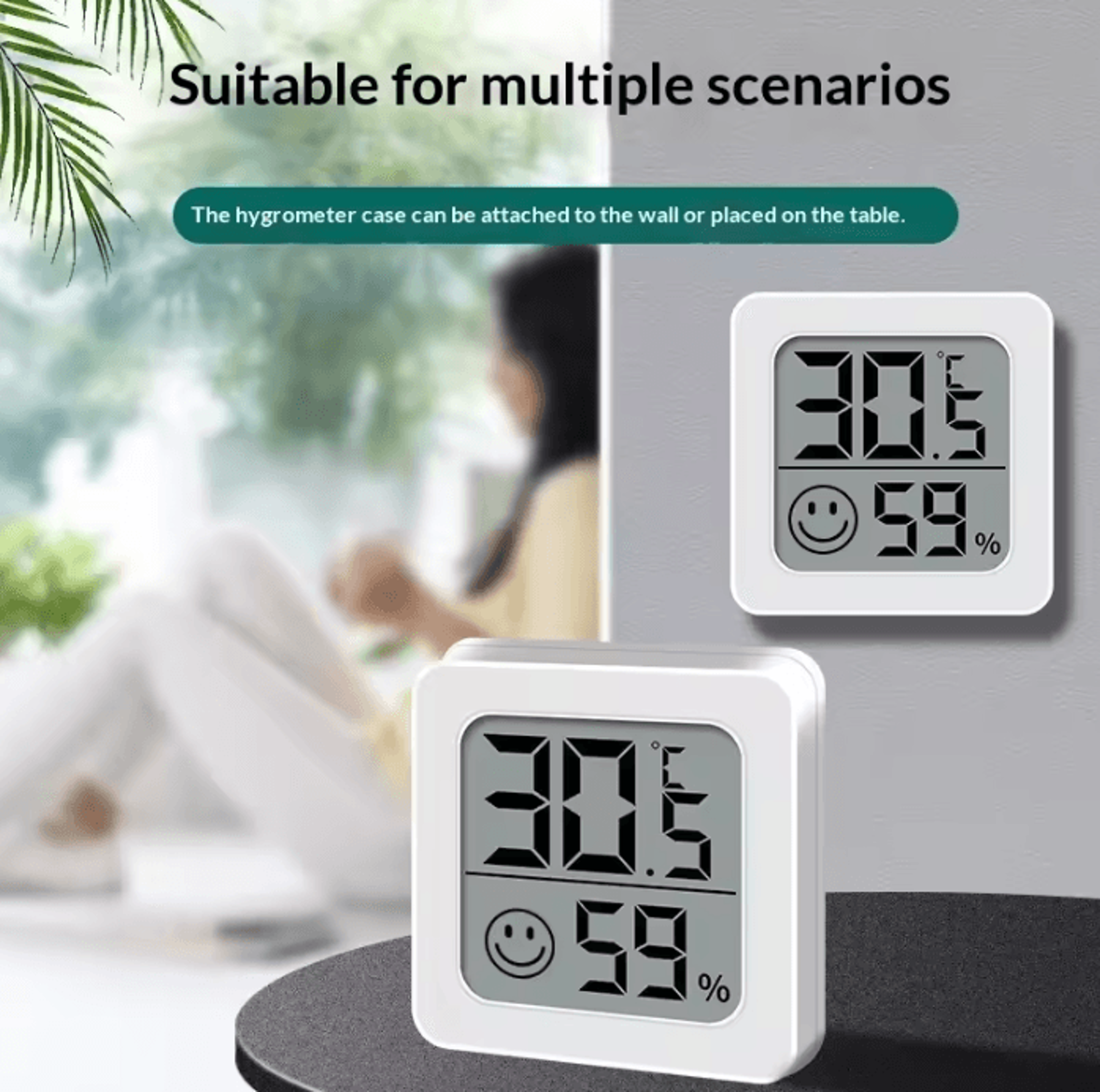 mini lcd digital thermometer hygrometer indoors temperature and humidity monitor