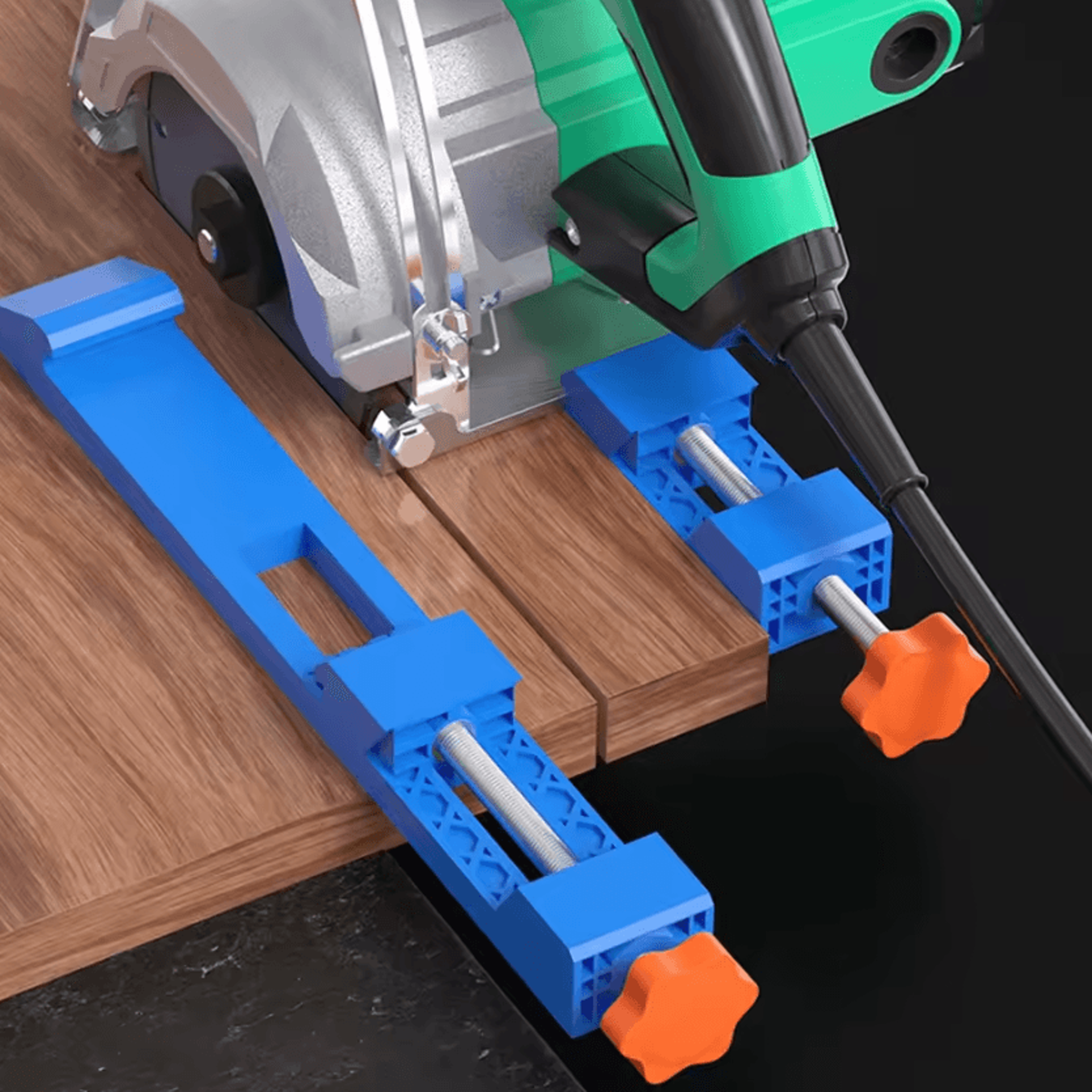 adjustable circular saw guide clamp for precision wood cutting