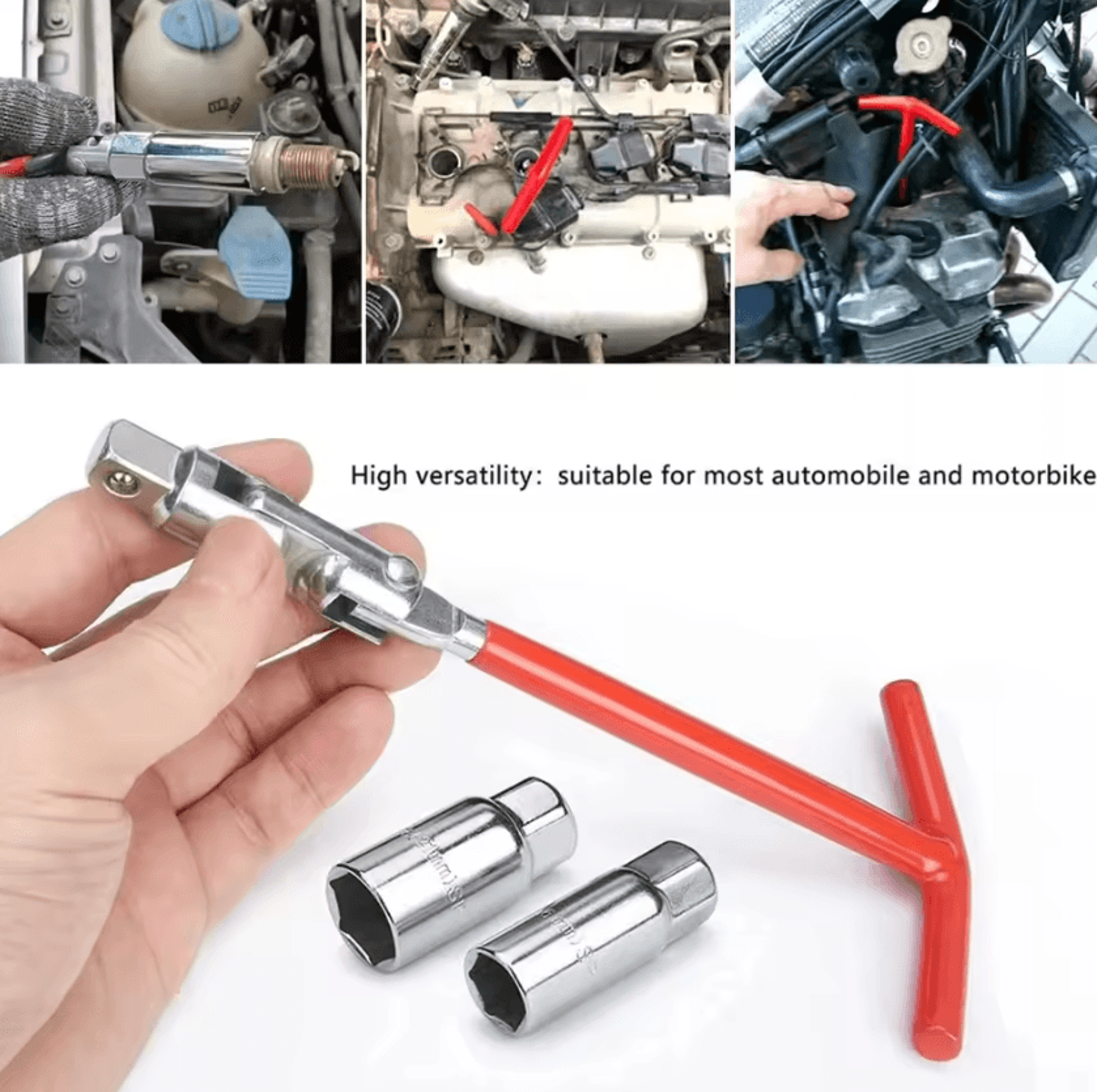 3 in 1 t-handle spark plug socket wrench repair kit