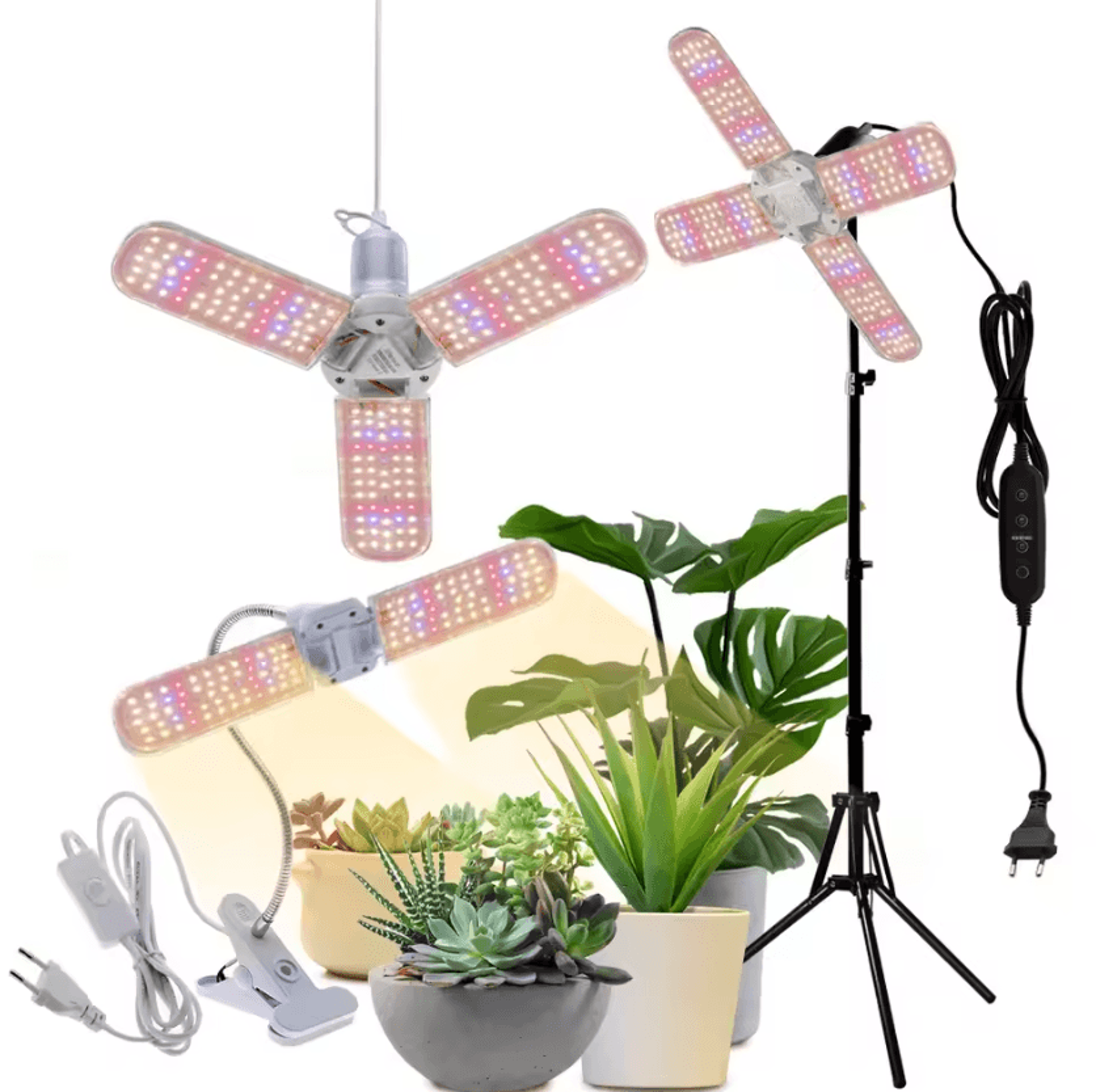 foldable full spectrum e27 led grow light