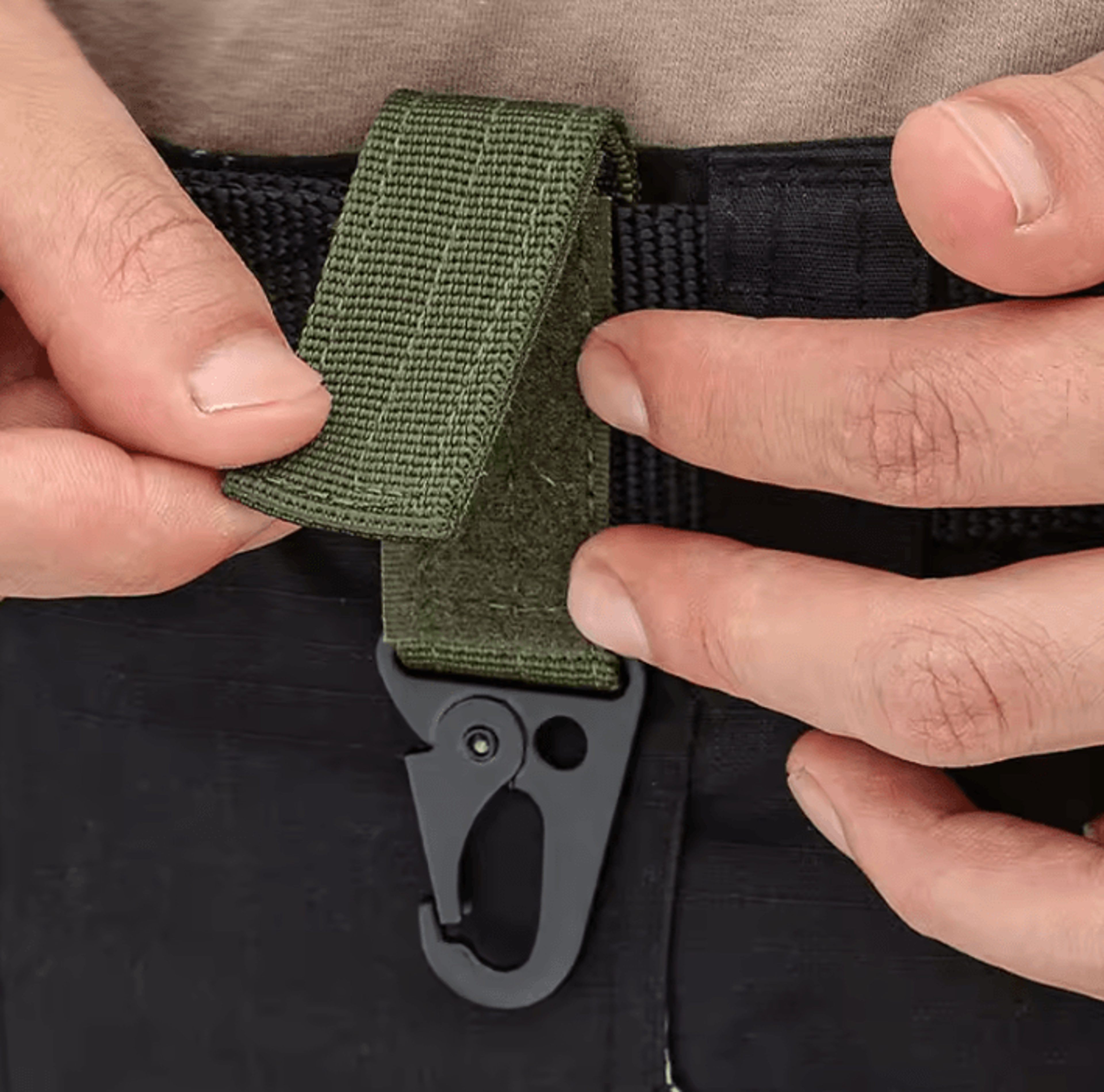 high strength nylon molle carabiner key hook