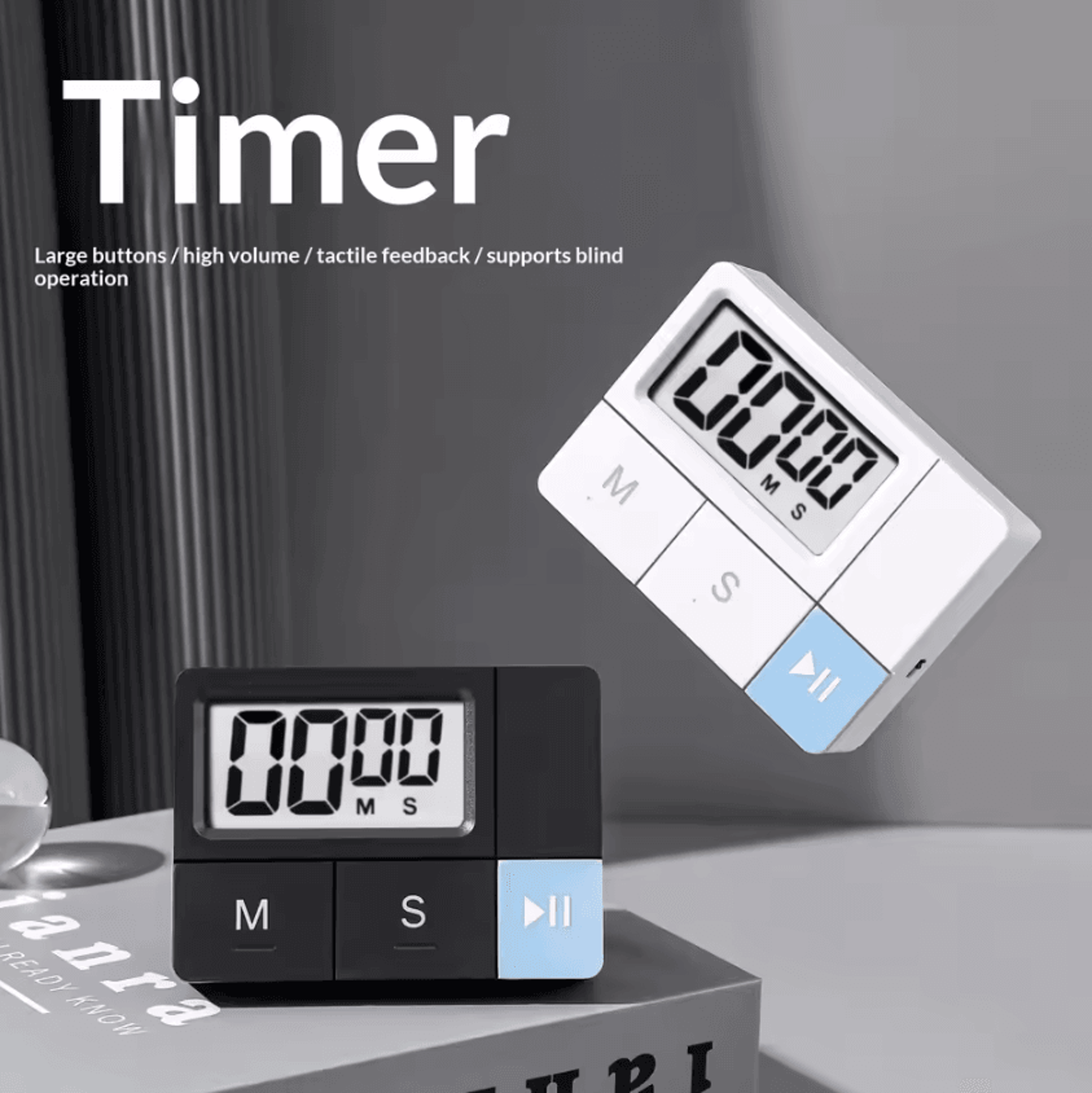 portable electronic visual kitchen and study timer