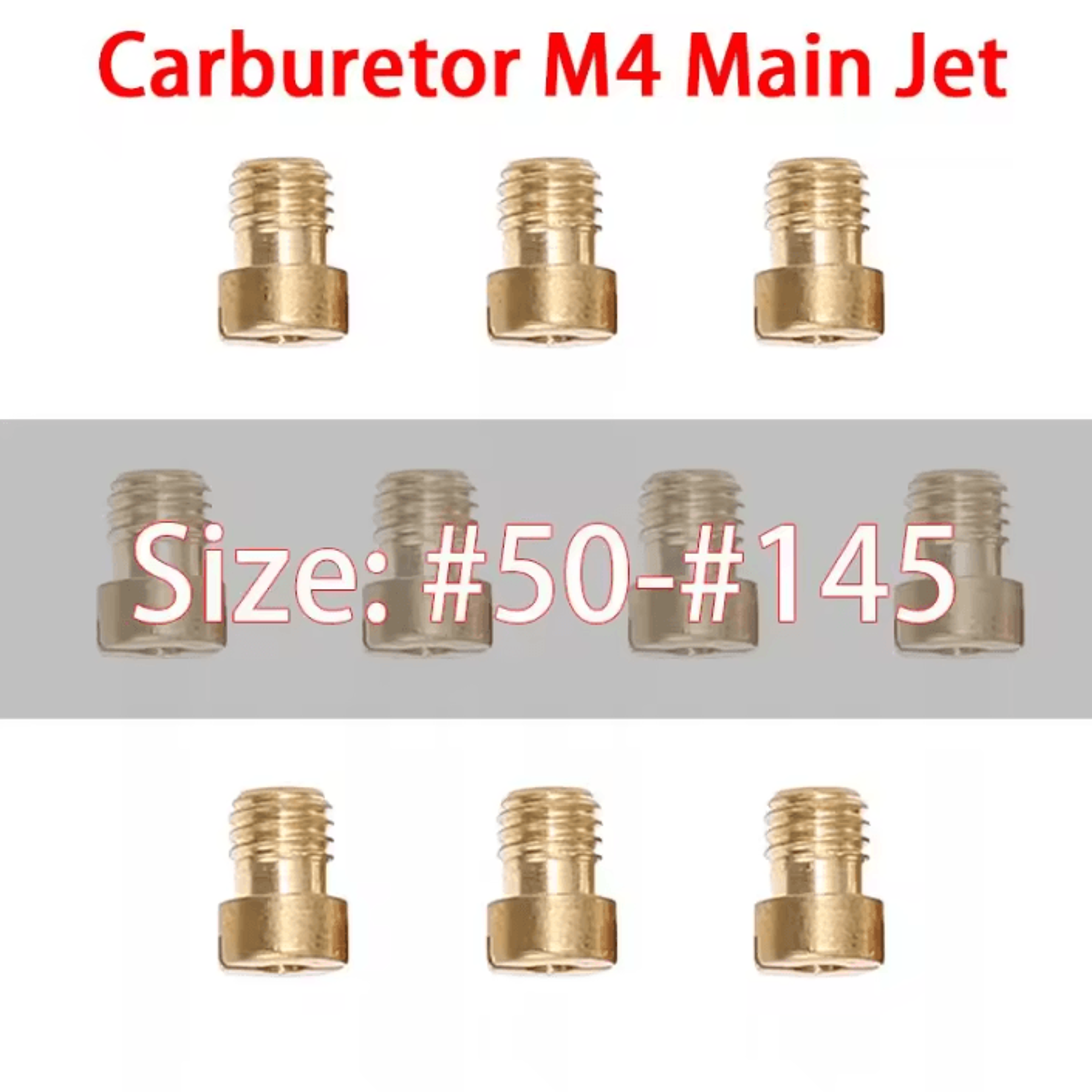 10 piece m4 carburetor main jet kit for gy6 50cc