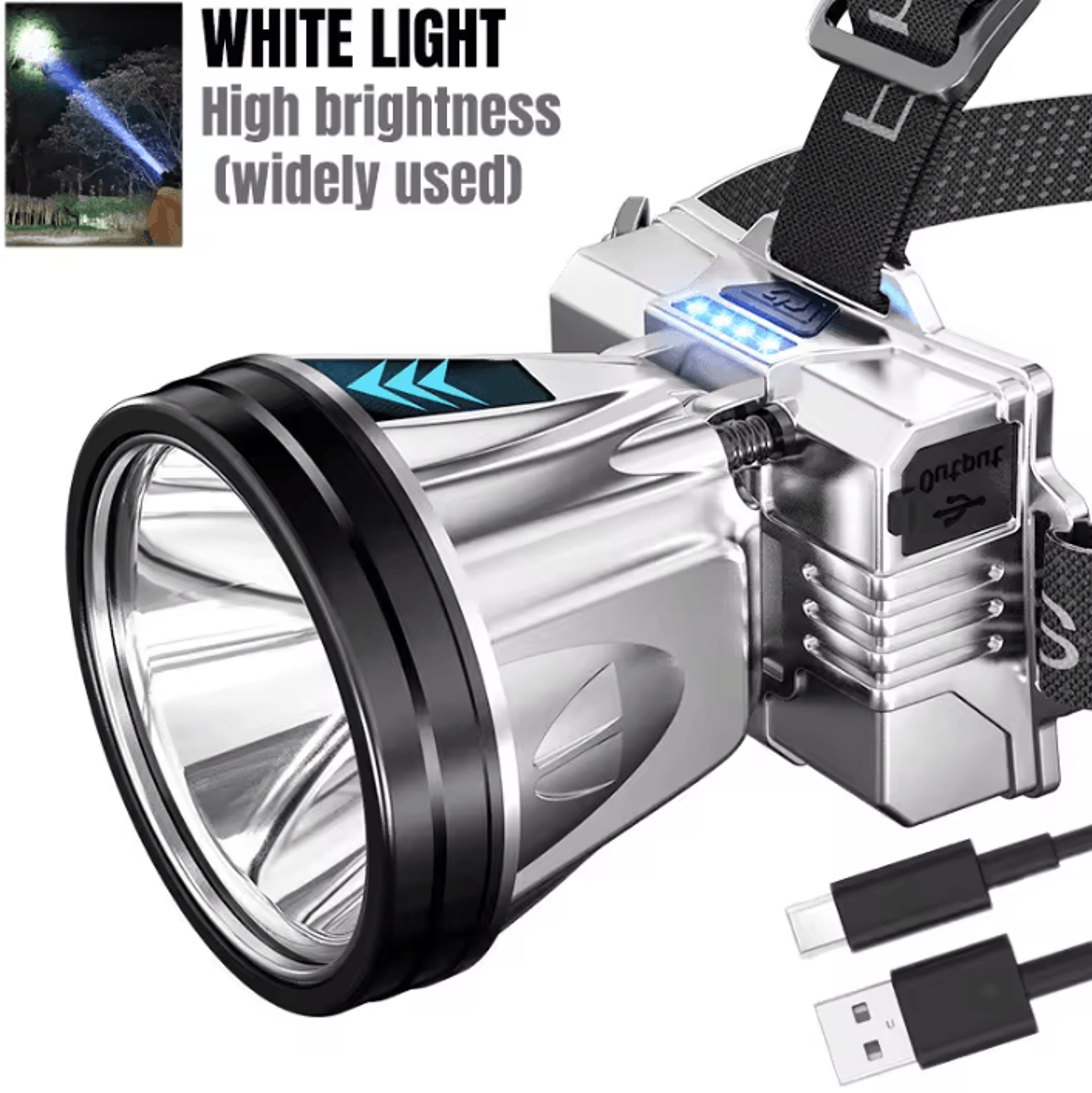 super bright rechargeable led outdoor headlamp