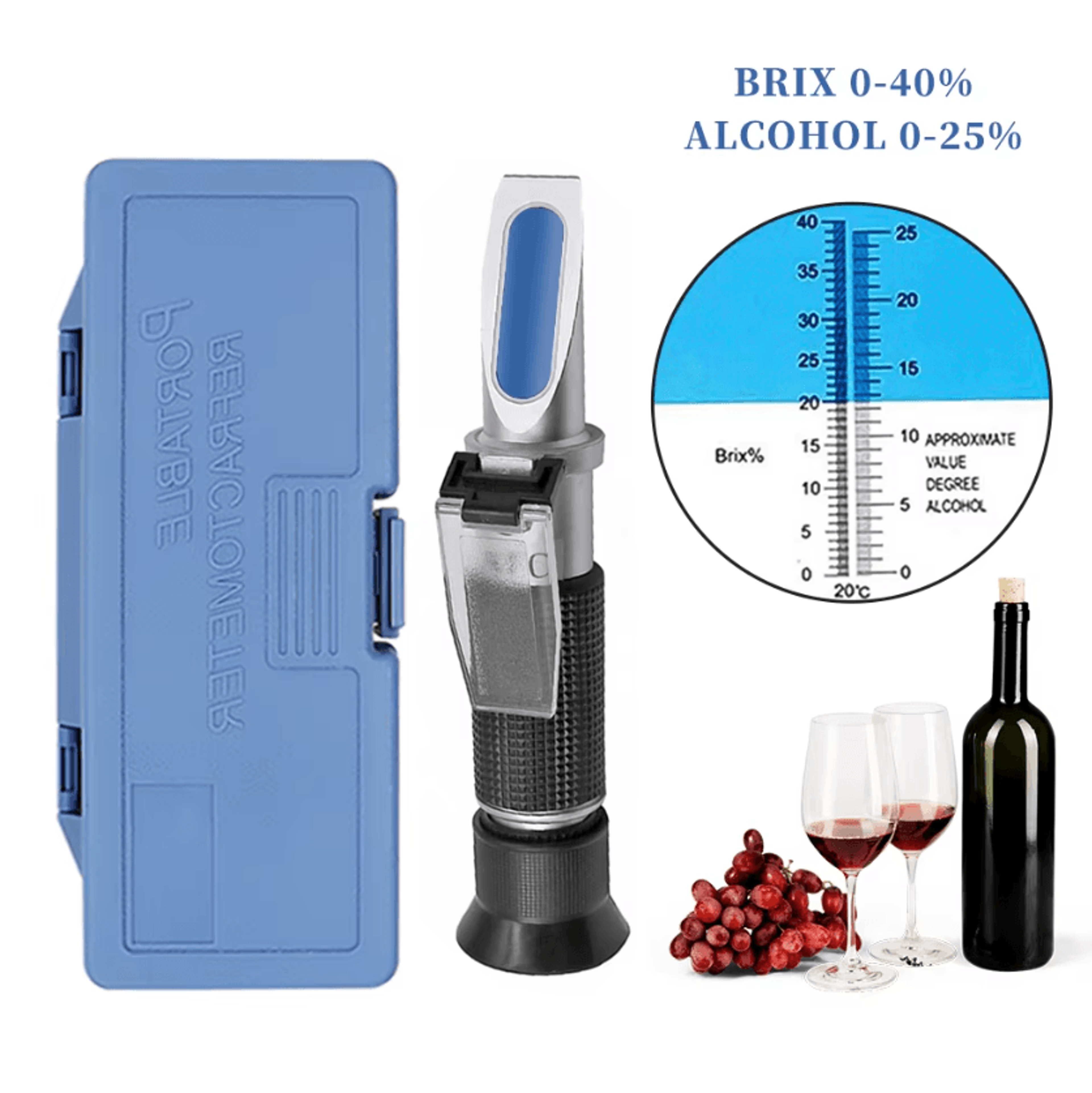 handheld alcohol and brix refractometer tester