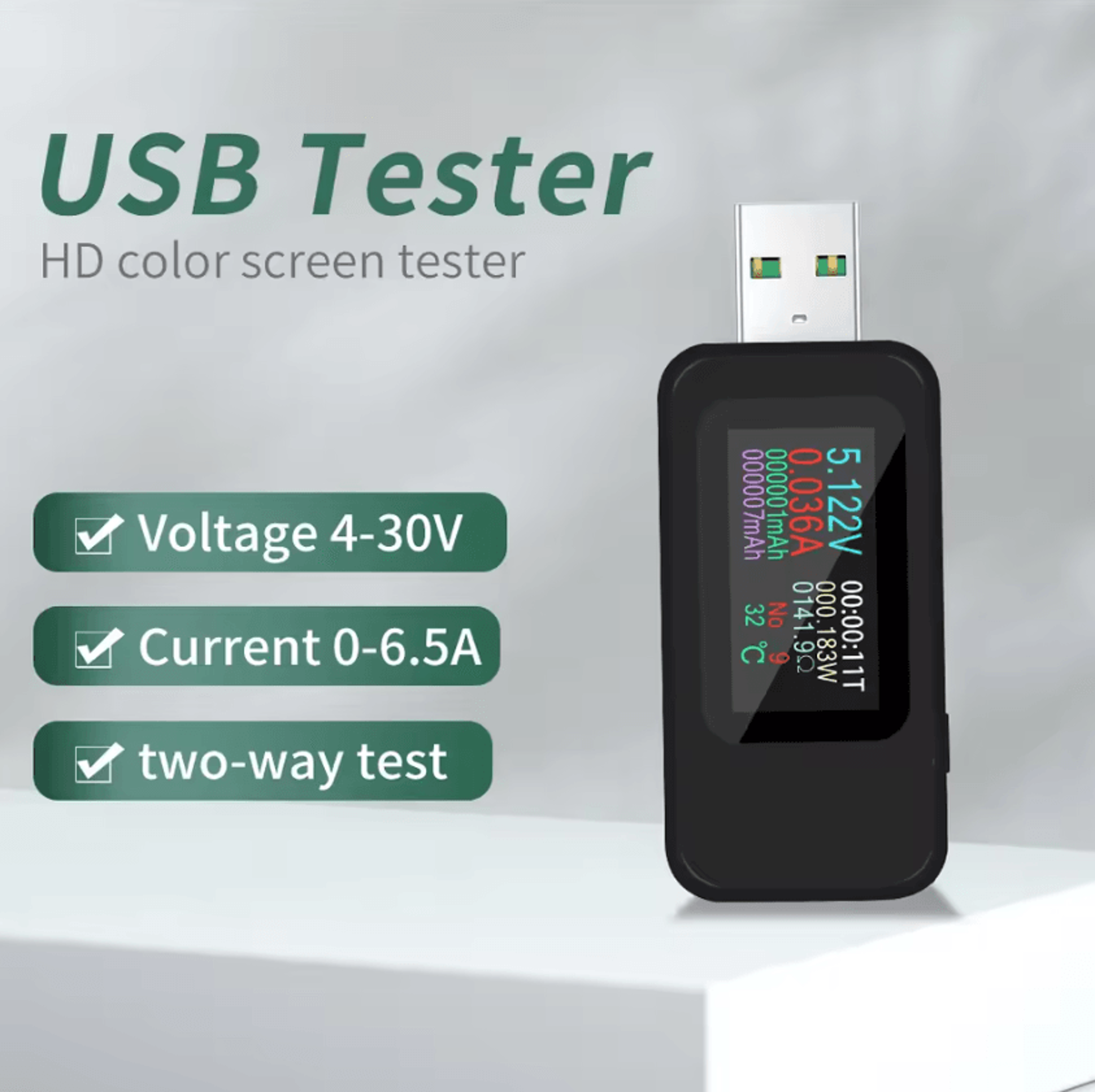 kws-mx18l 10 in 1 digital usb power tester