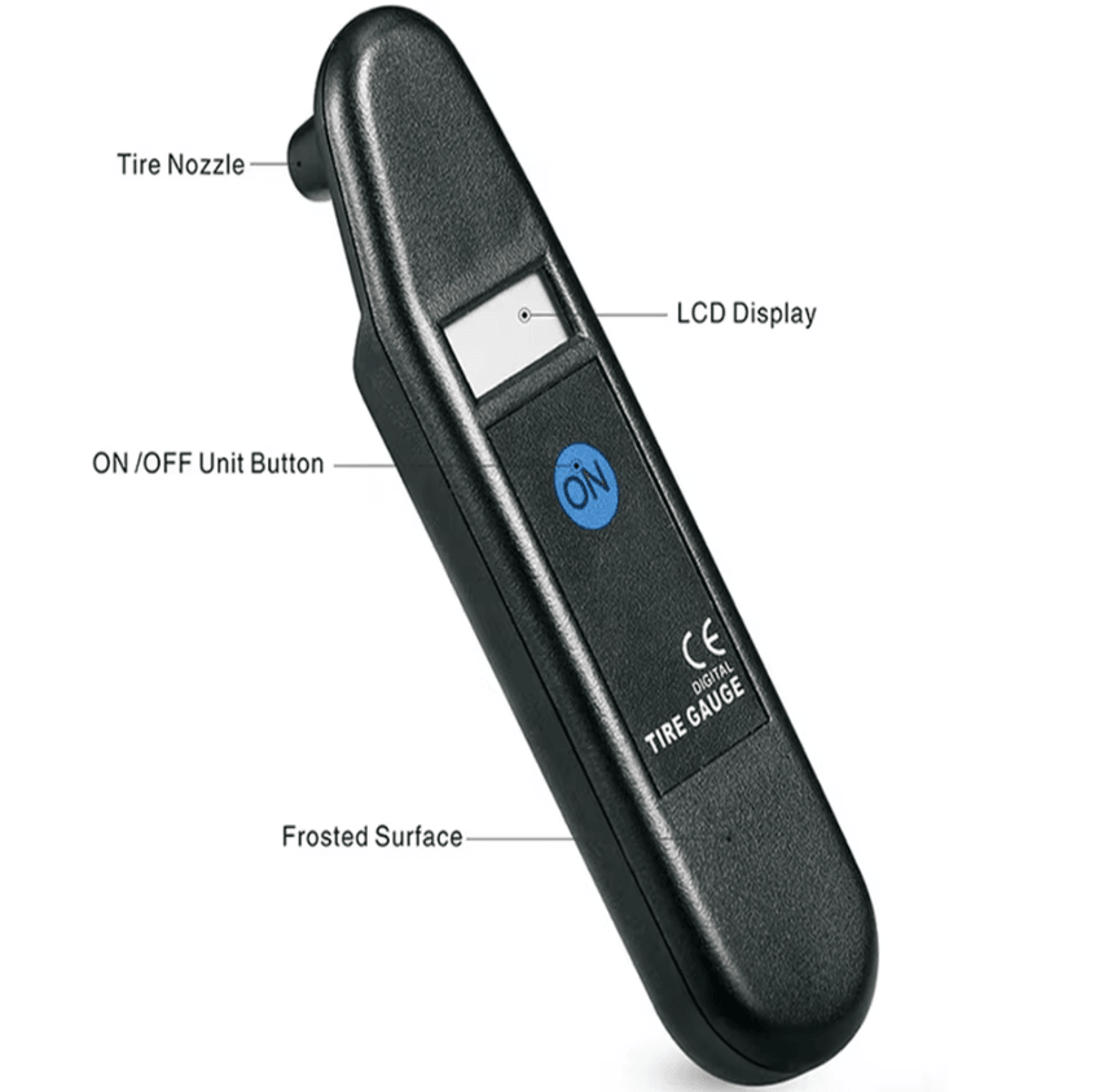 0-100 psi lcd digital tire pressure gauge