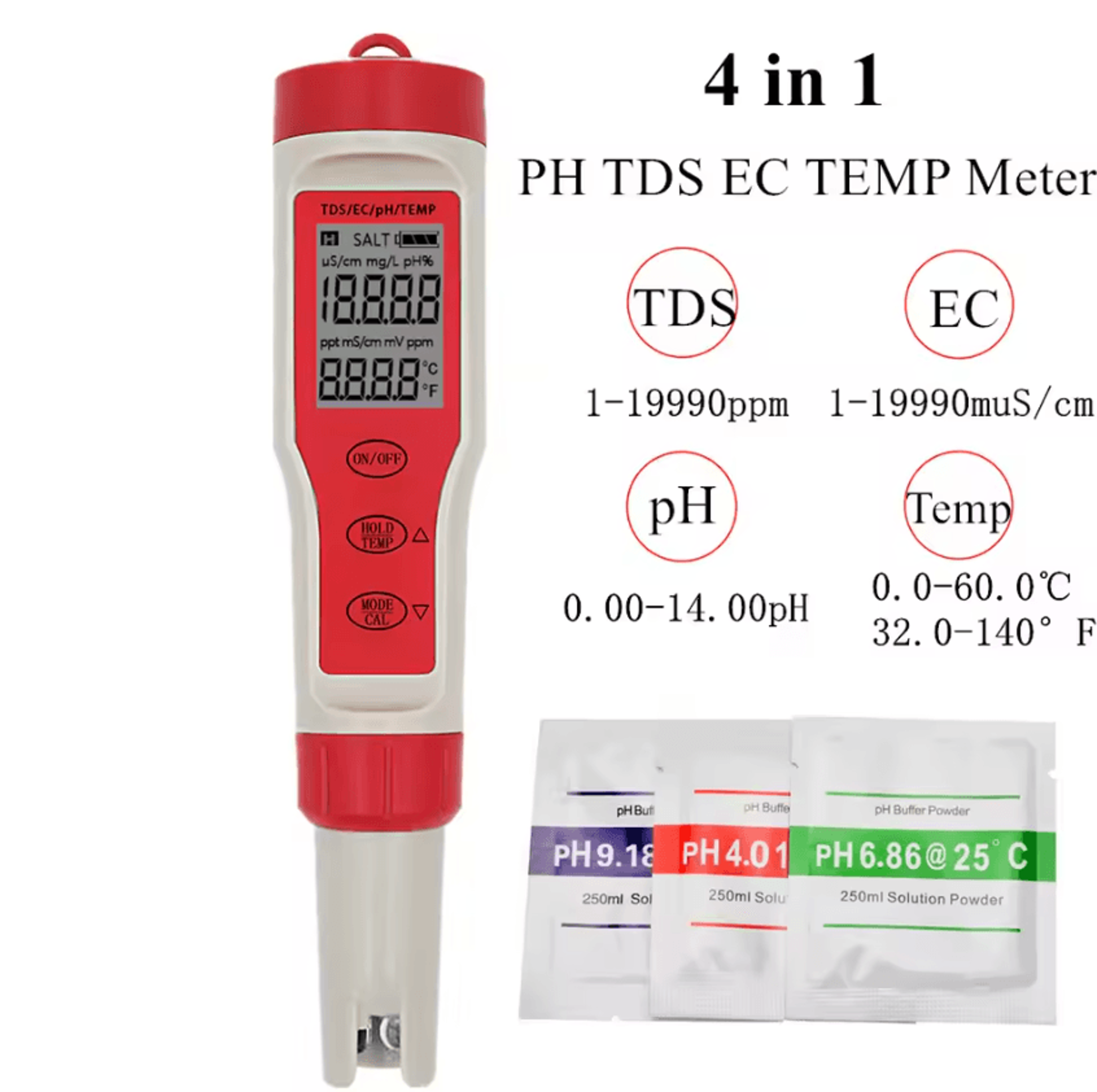 waterproof digital ph pen meter with automatic calibration