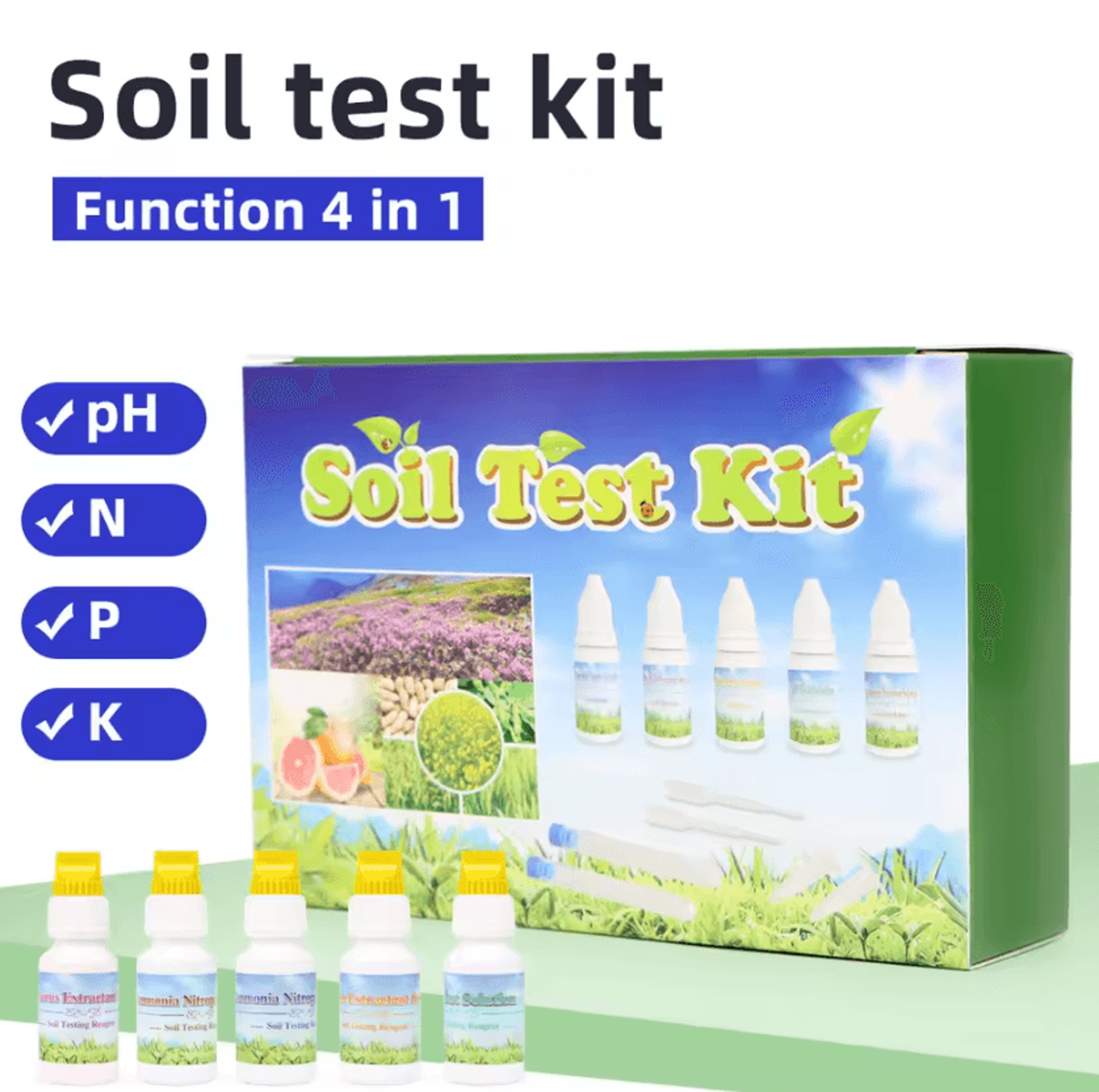 4 in 1 soil test kit for ph nitrogen phosphorus and potassiums