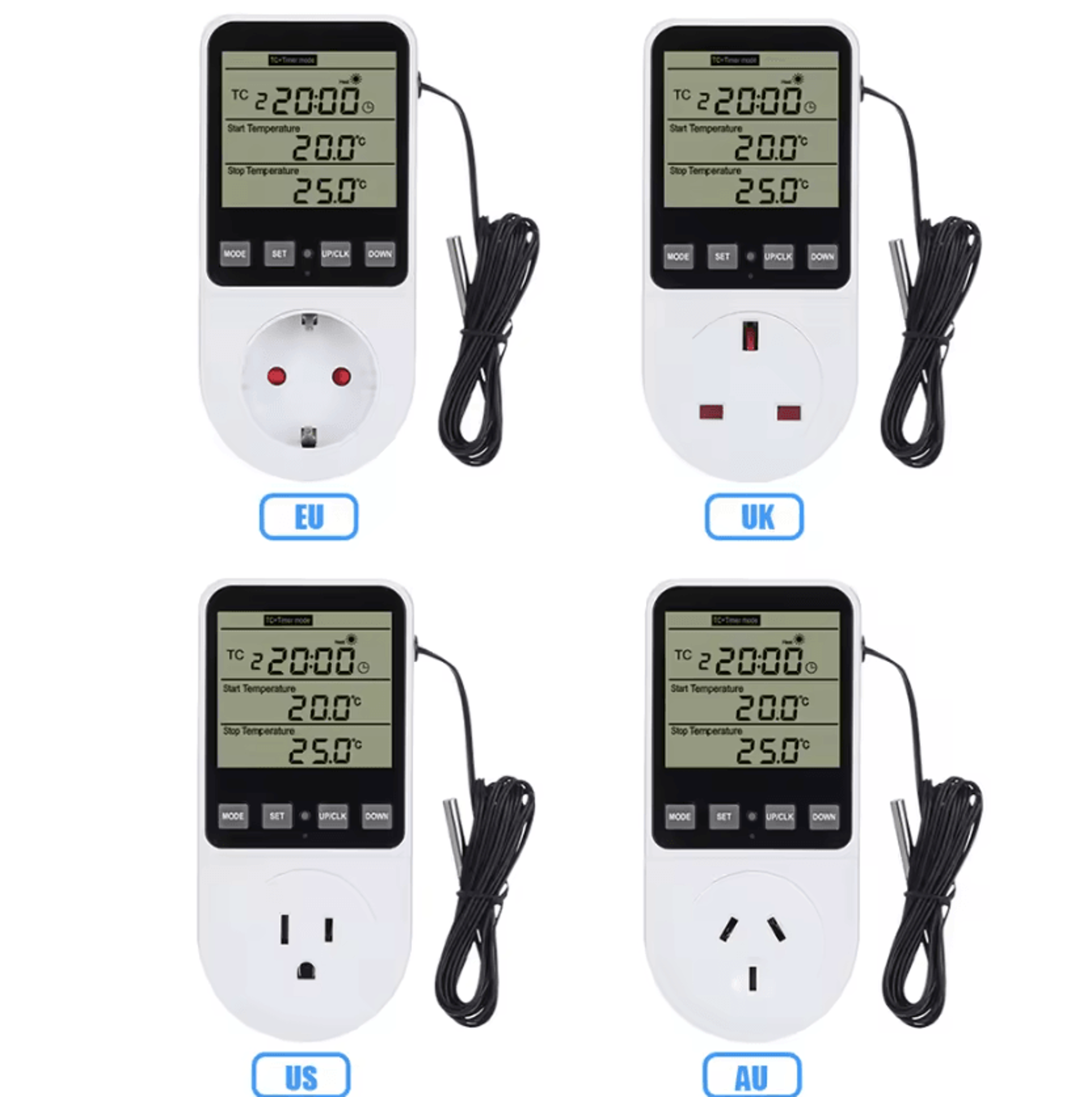 ac120-240v digital temperature controller socket with timer