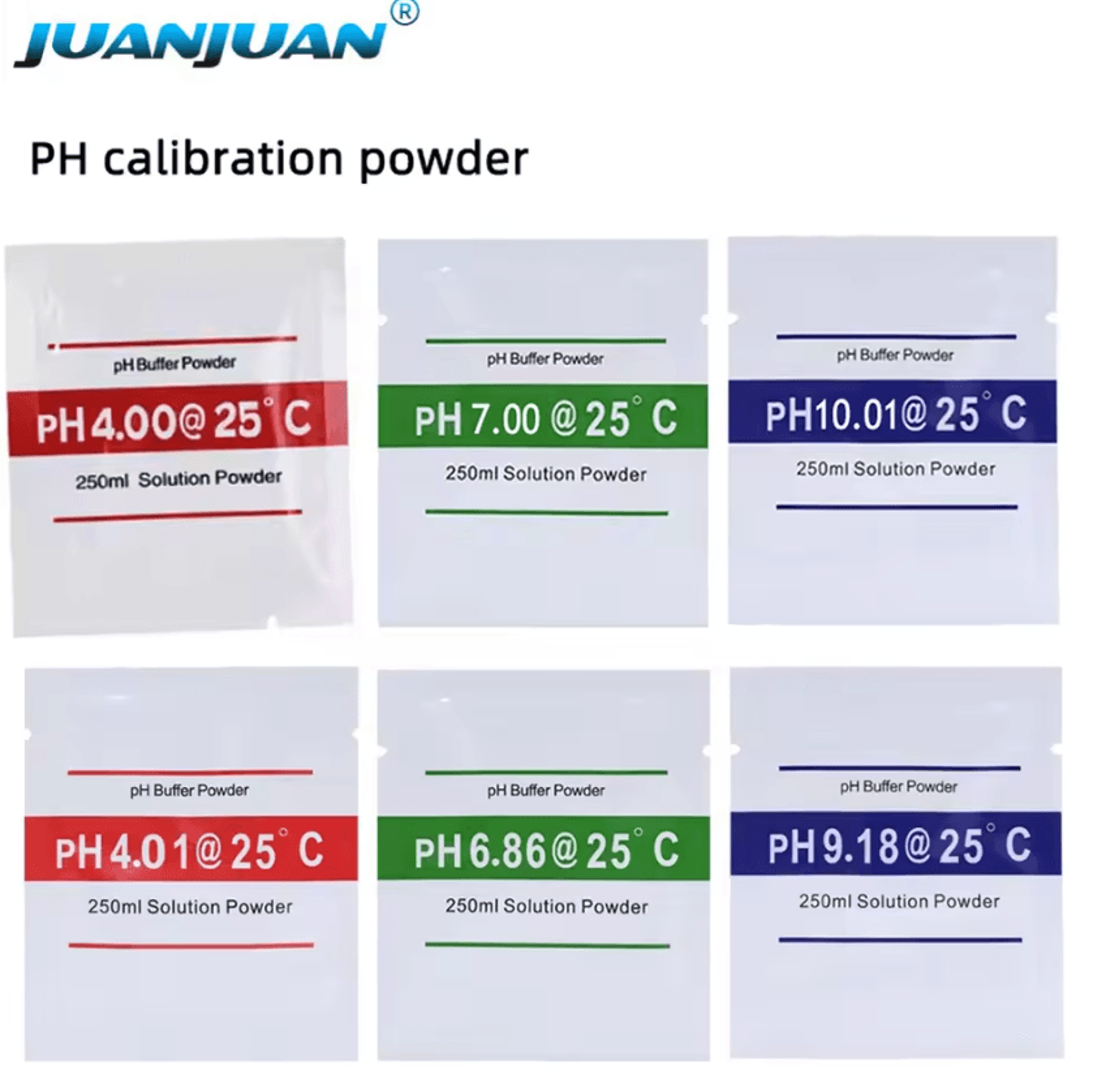 10 pack ph buffer powder calibration solution for digital ph meters