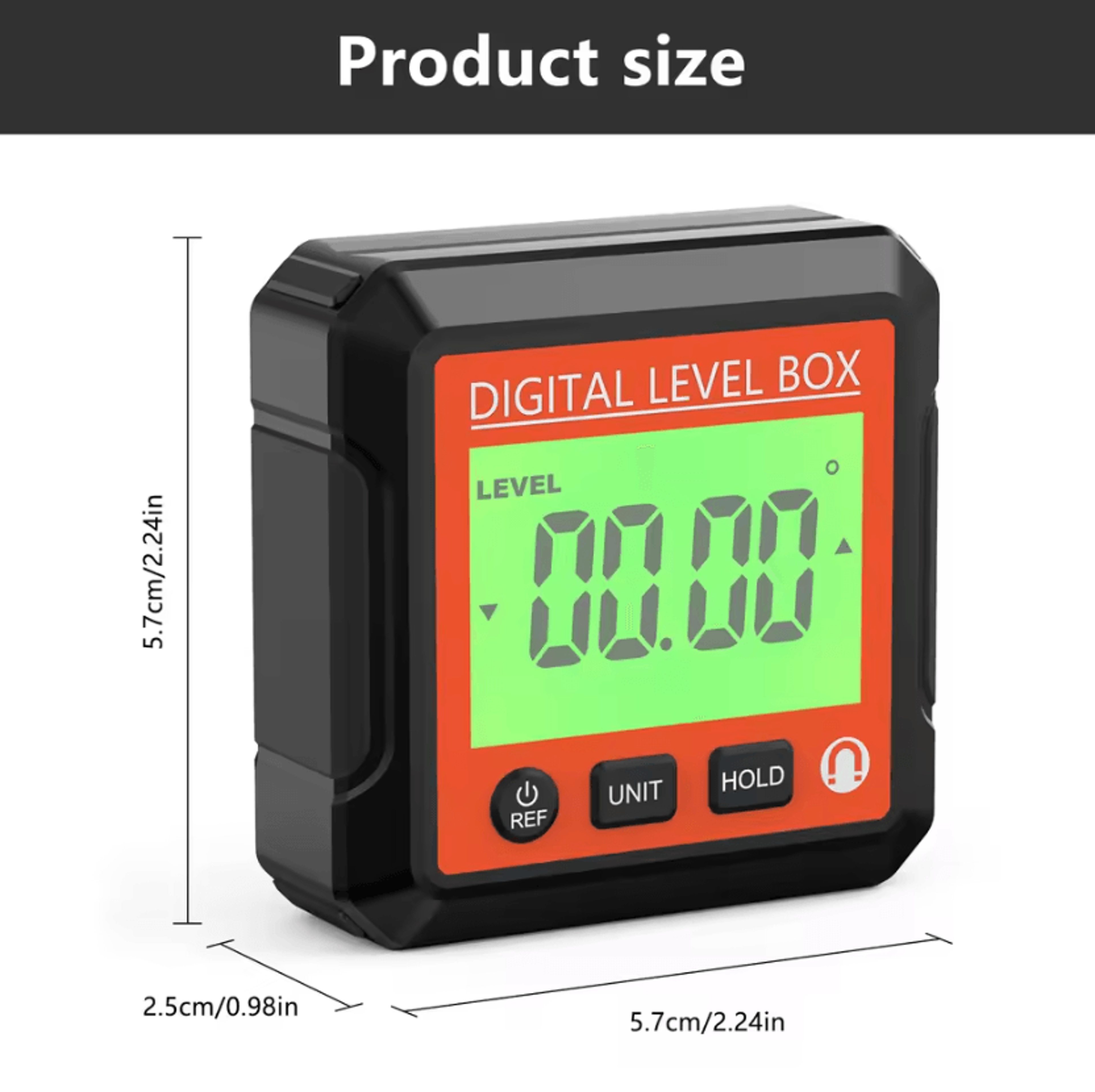 magnetic digital angle finder 4x90° inclinometer with backlit lcd