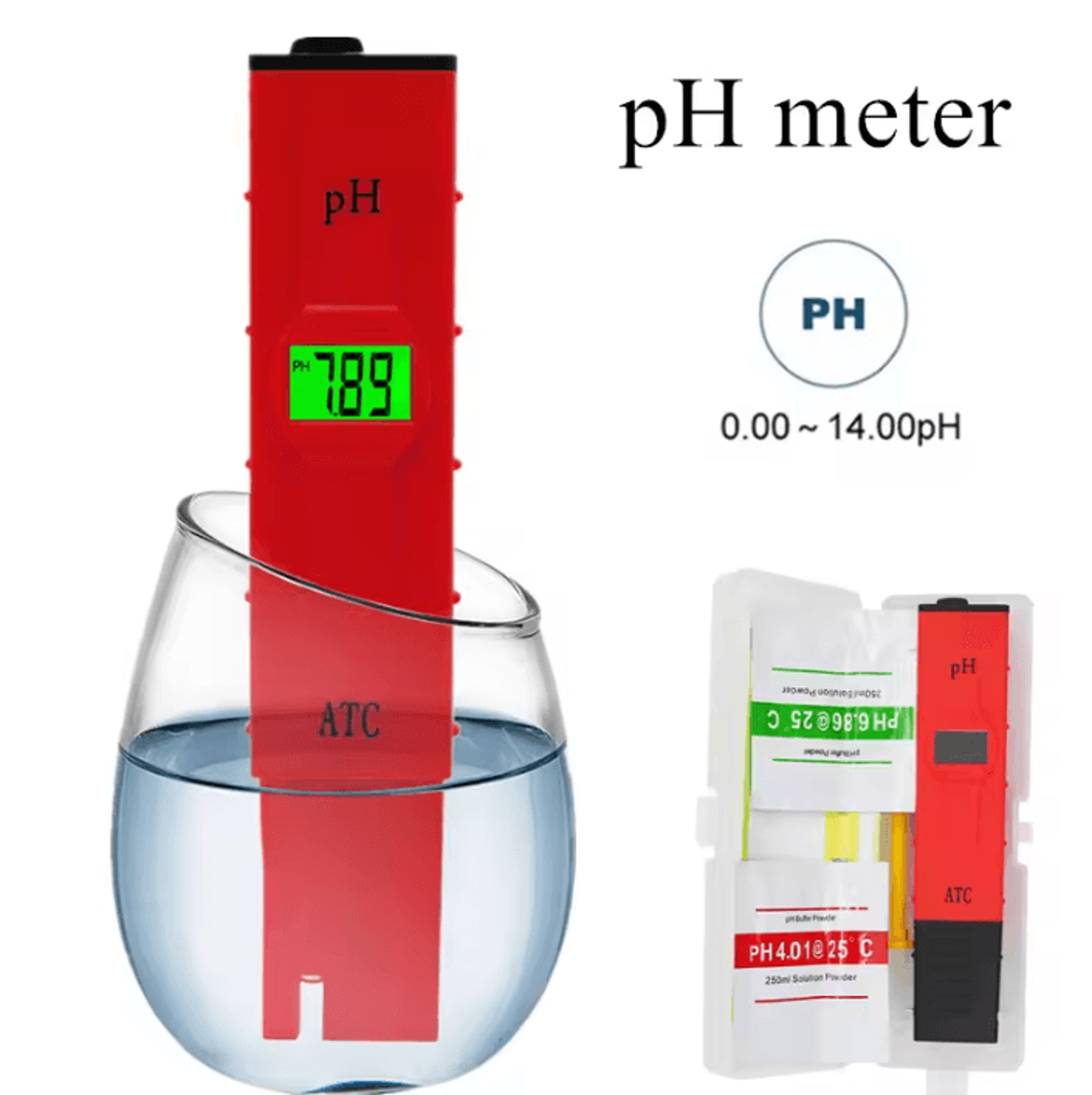 high accuracy handheld digital ph meter with backlit display