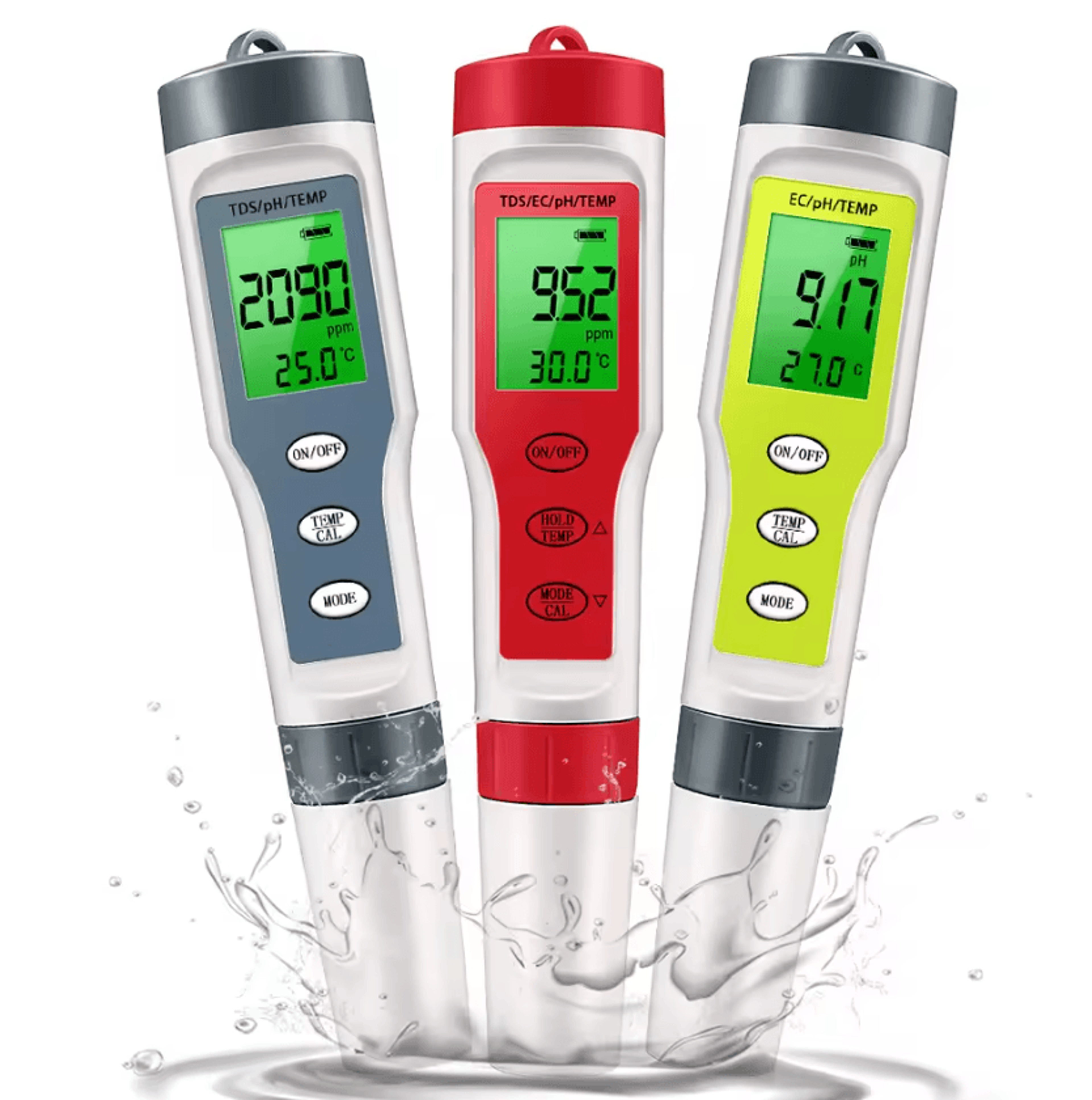 4 in 1 waterproof digital ph tds ec and temperature meter