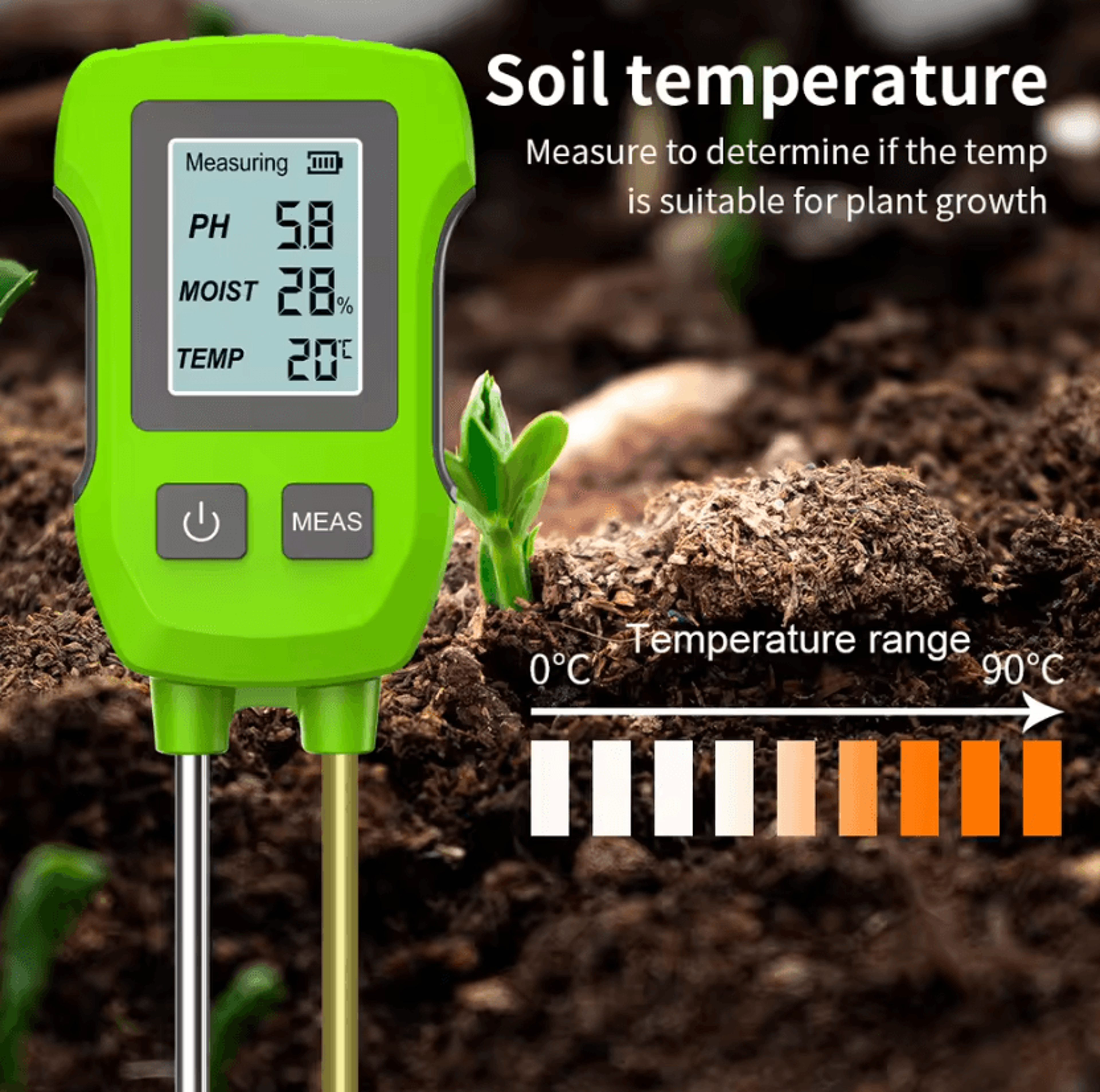3 in 1 digital soil ph moisture and temperature tester
