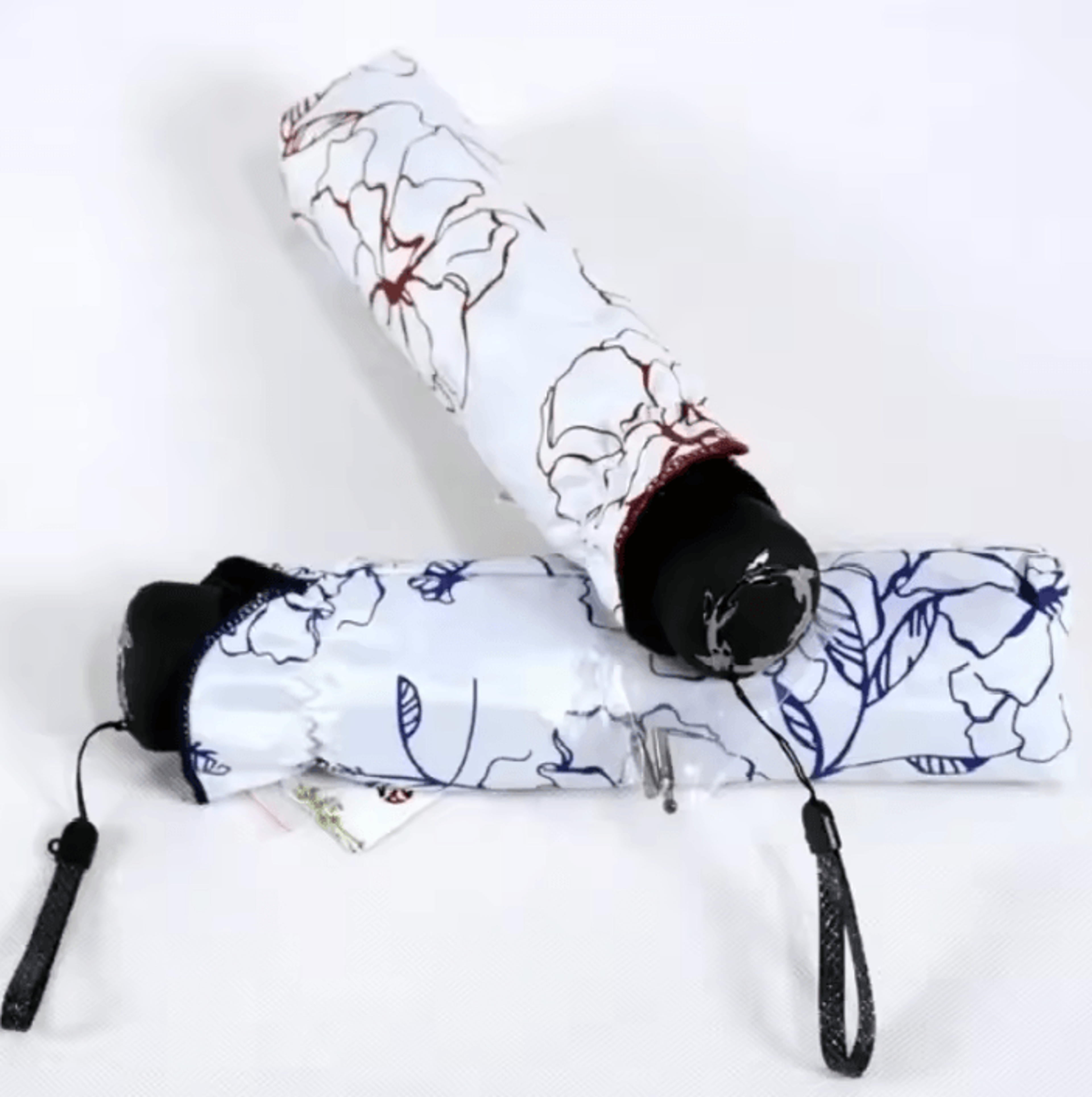 hibiscus flower anti uv folding umbrella for rain and sun
