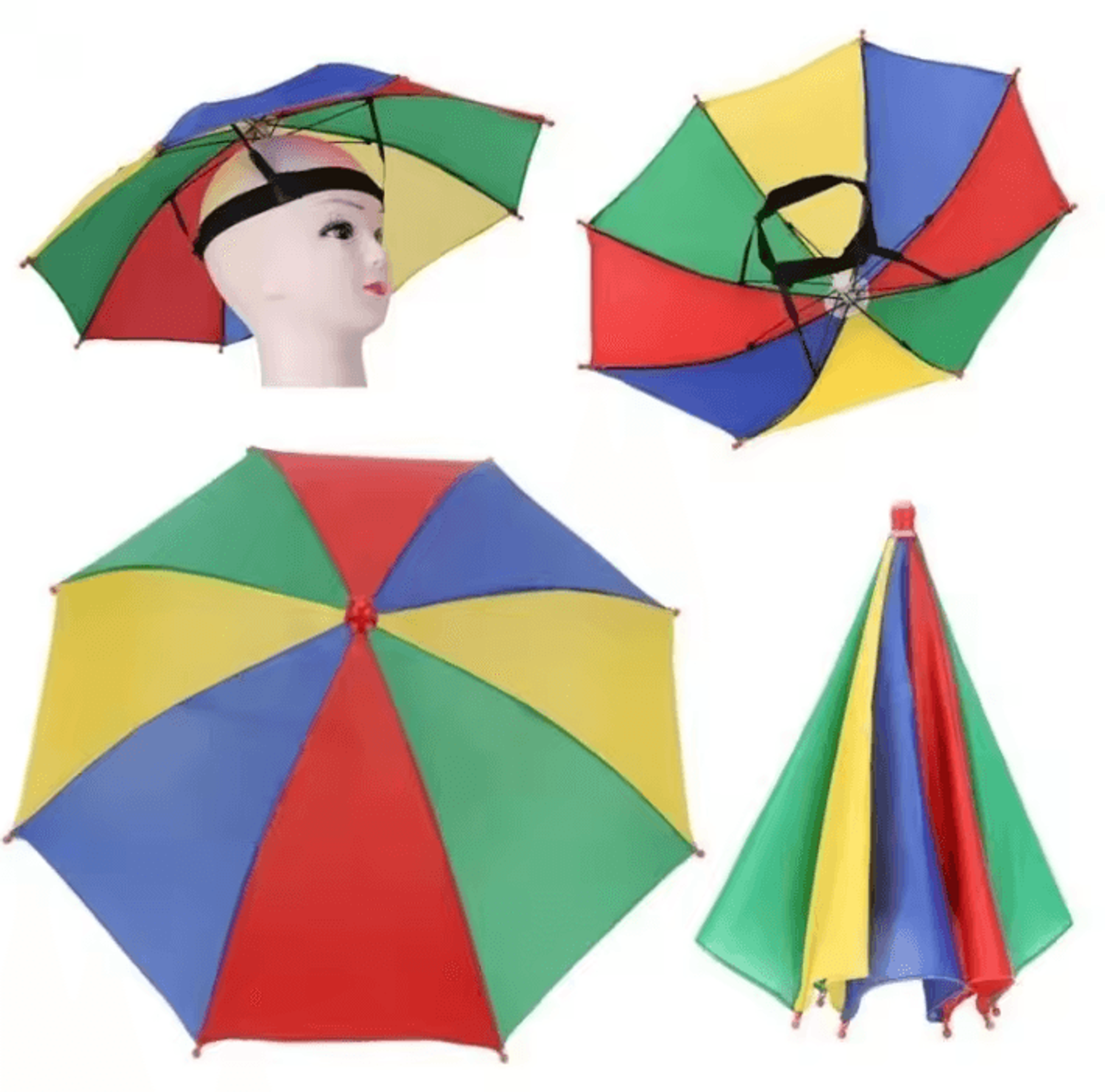 kids foldable umbrella hat for outdoor sun protection