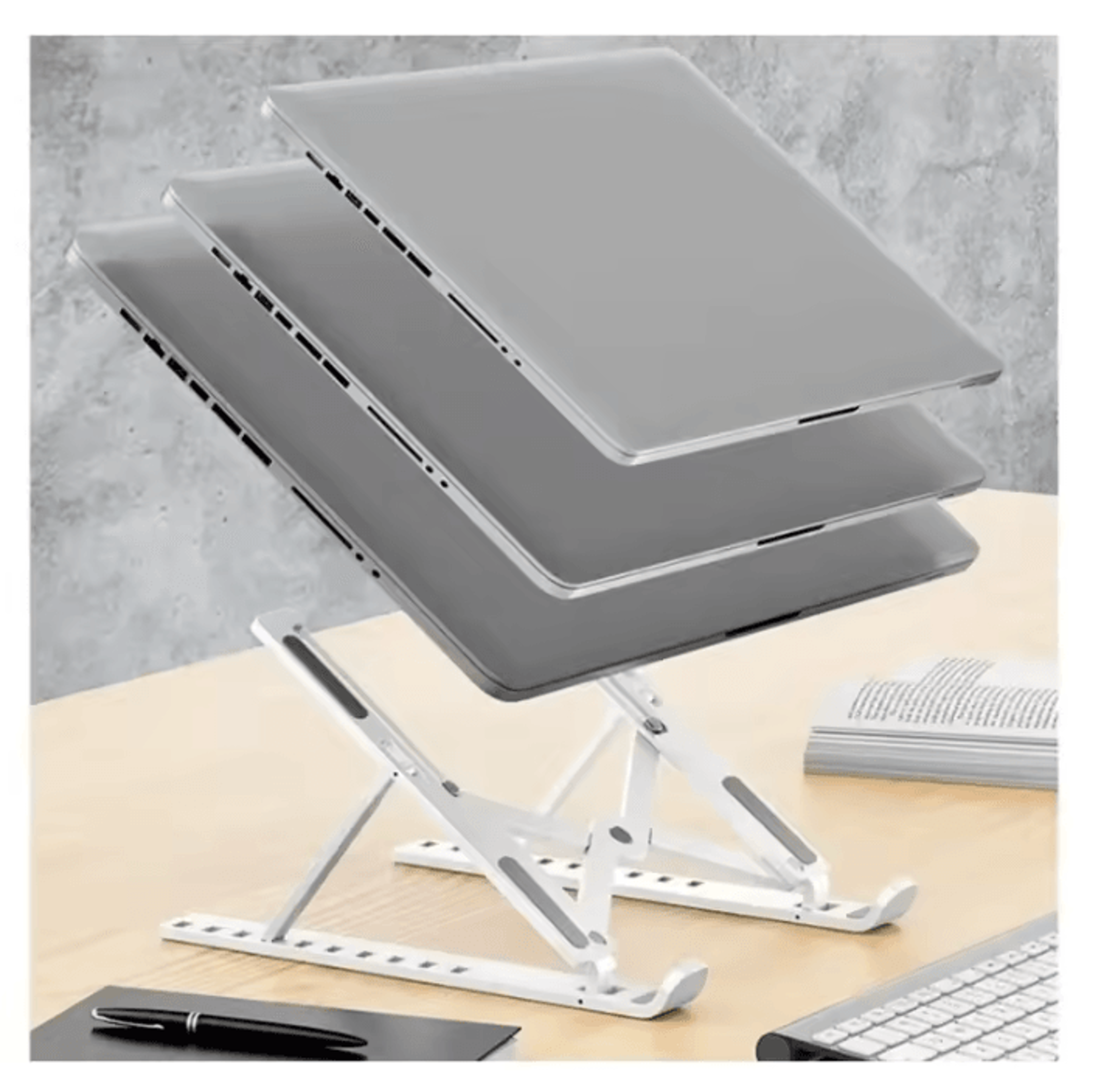 foldable laptop stand adjustable cooling support for desk