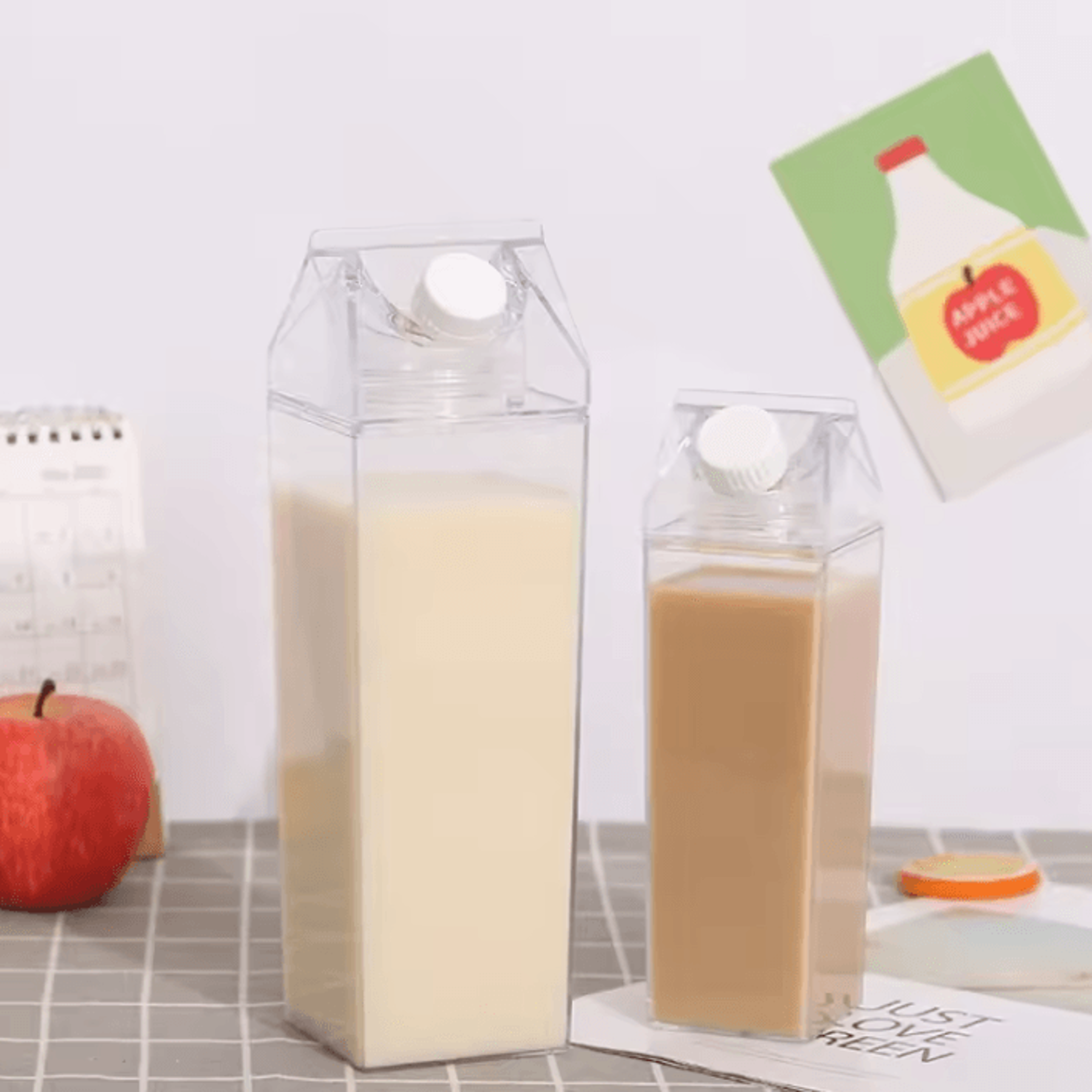 500ml 1000ml milk carton water bottle for juice and tea