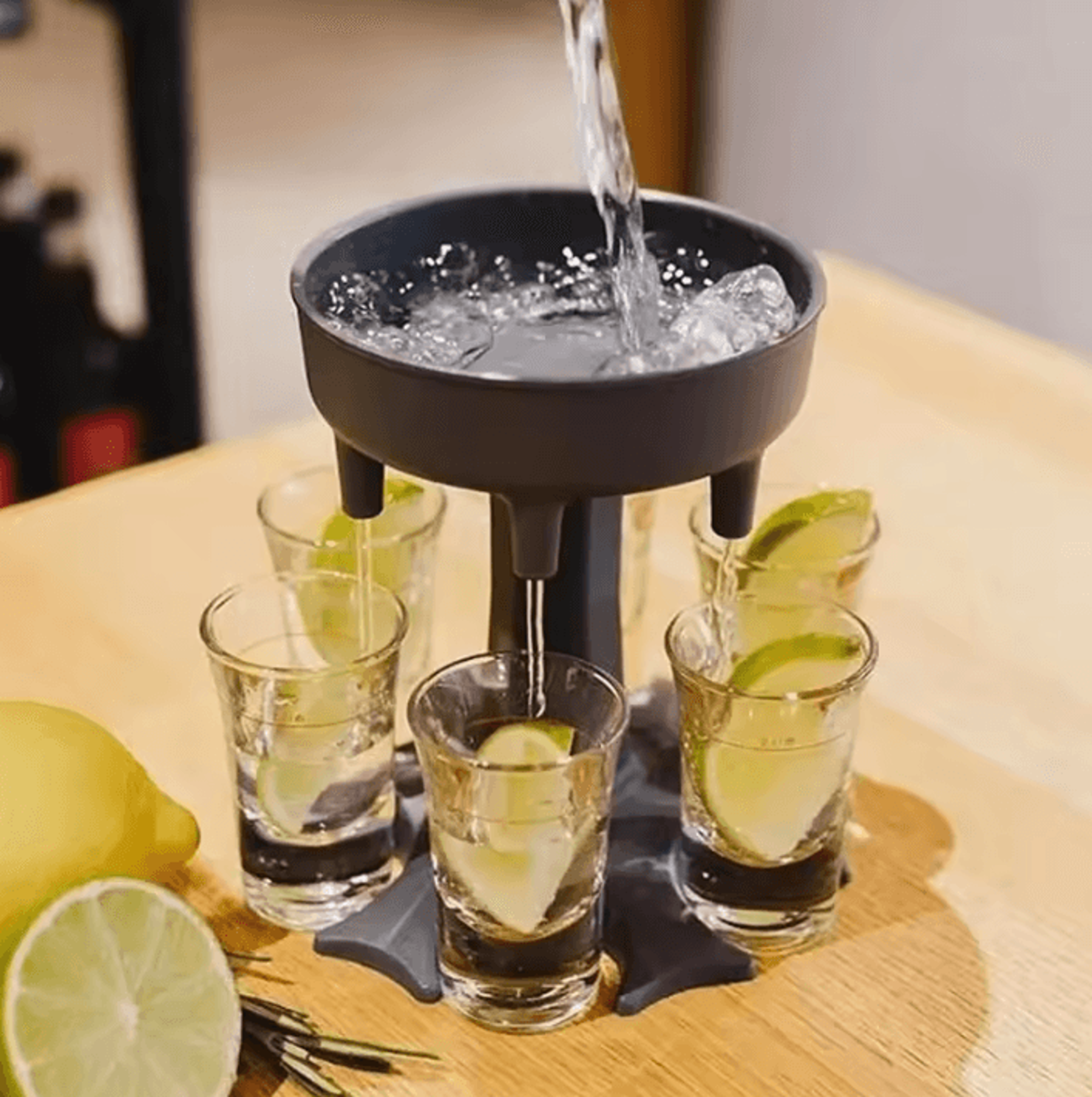 6 shot glass dispenser holder for parties and home bars