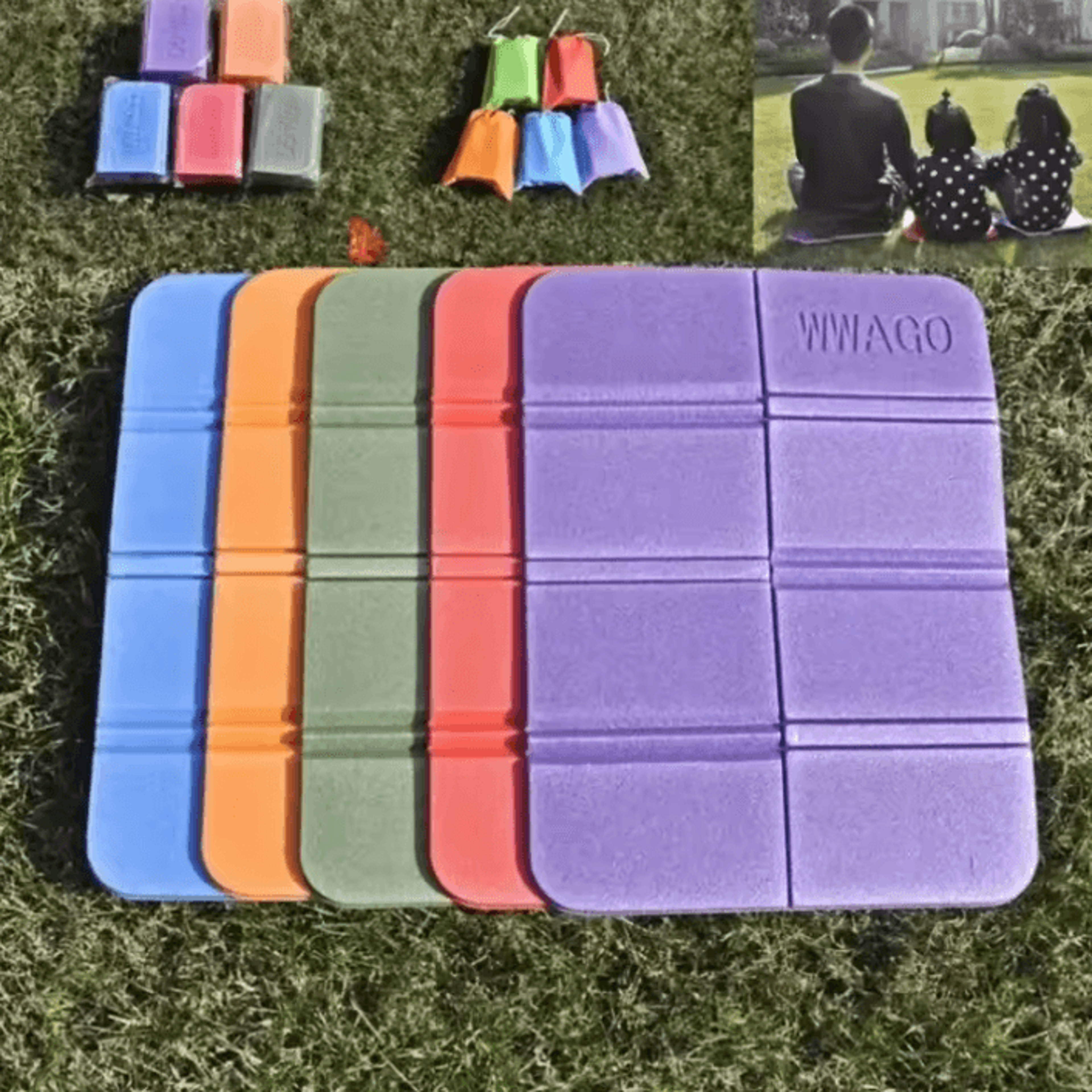 foldable camping seat cushion insulated outdoor sitting pad