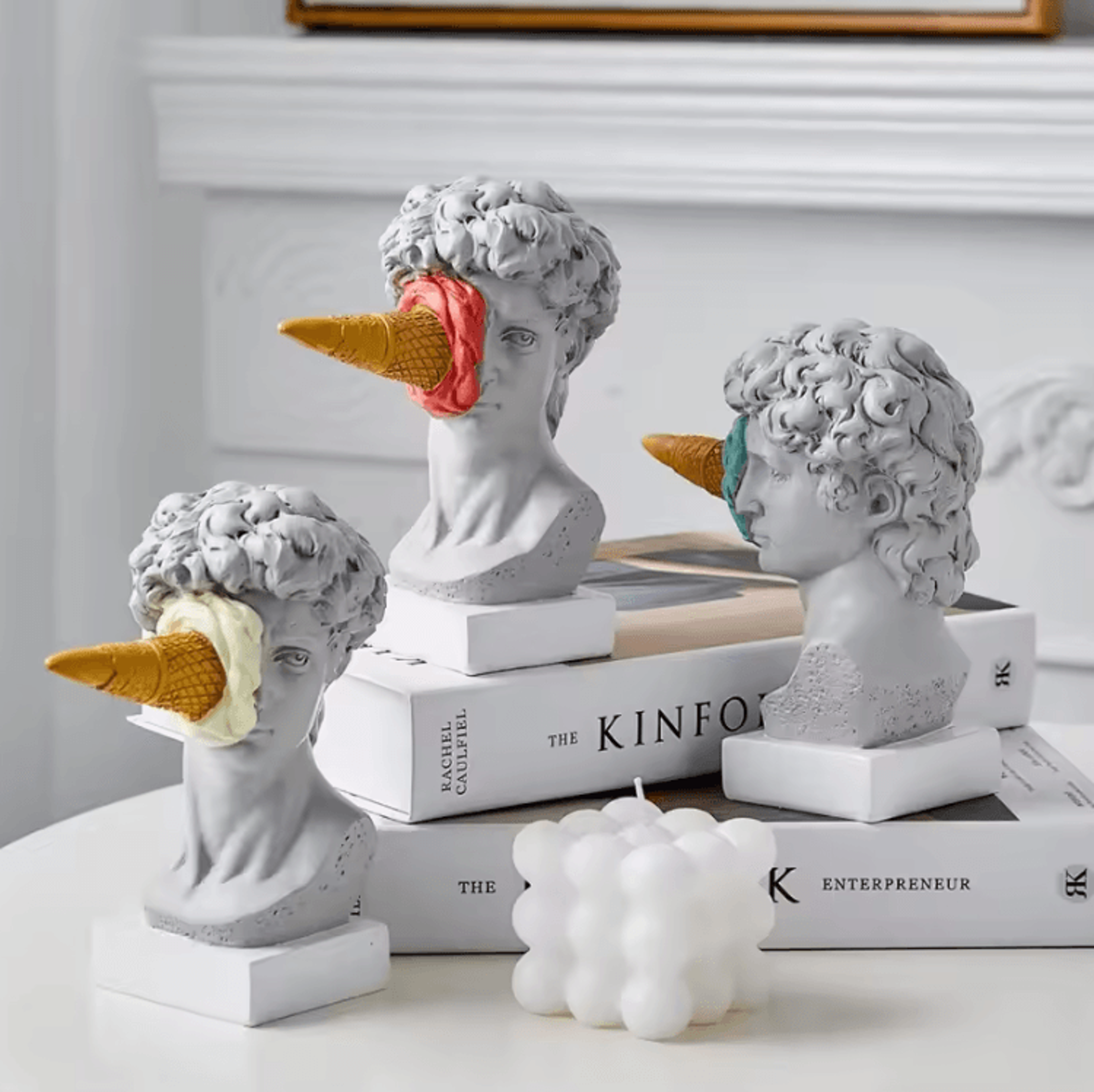 modern david statue ice cream figurine for nordic home decor