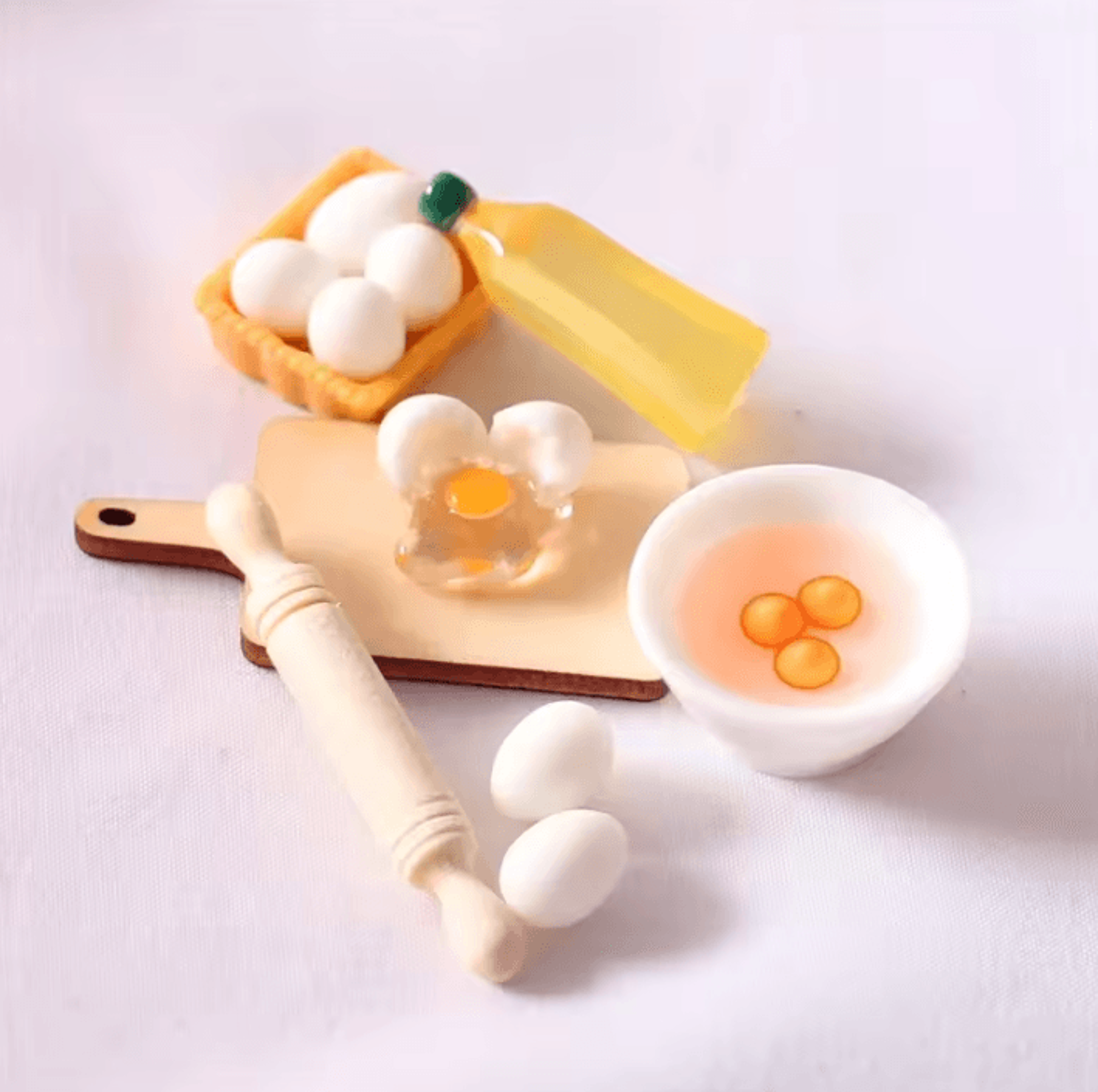 5 piece miniature kitchen accessory set for dollhouse decor