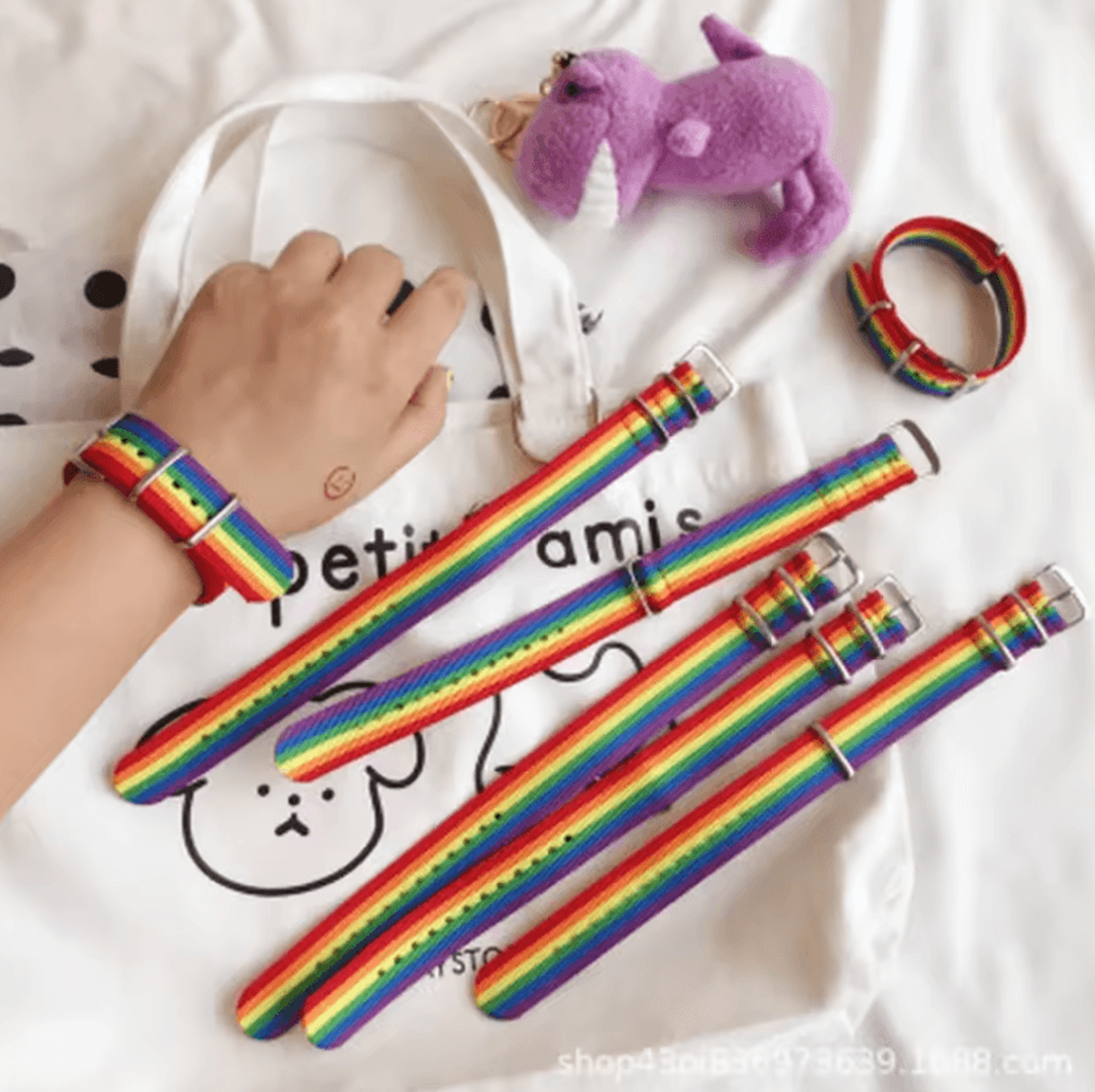 rainbow pride woven friendship bracelet