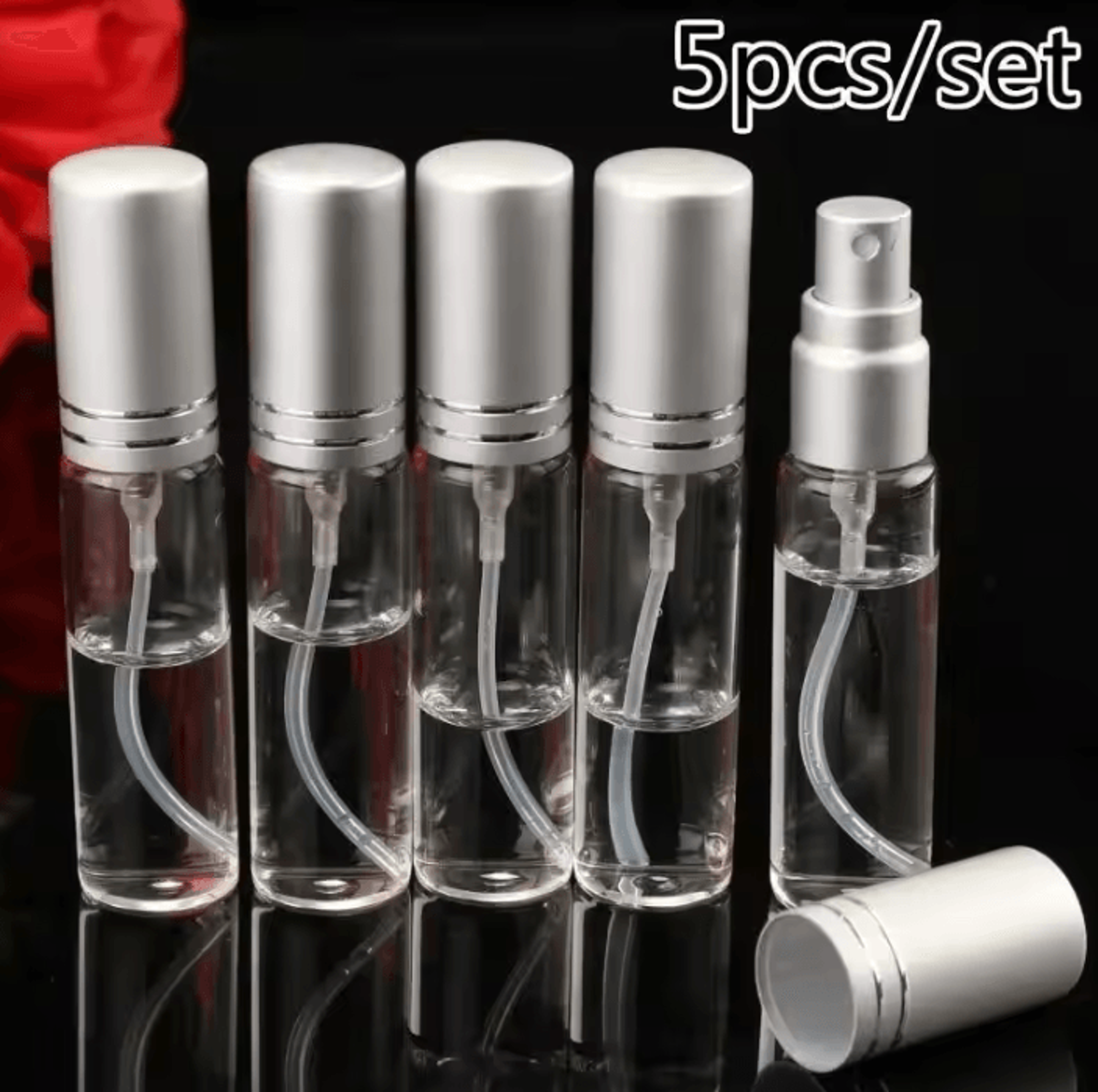 10ml clear glass perfume atomizer spray bottle