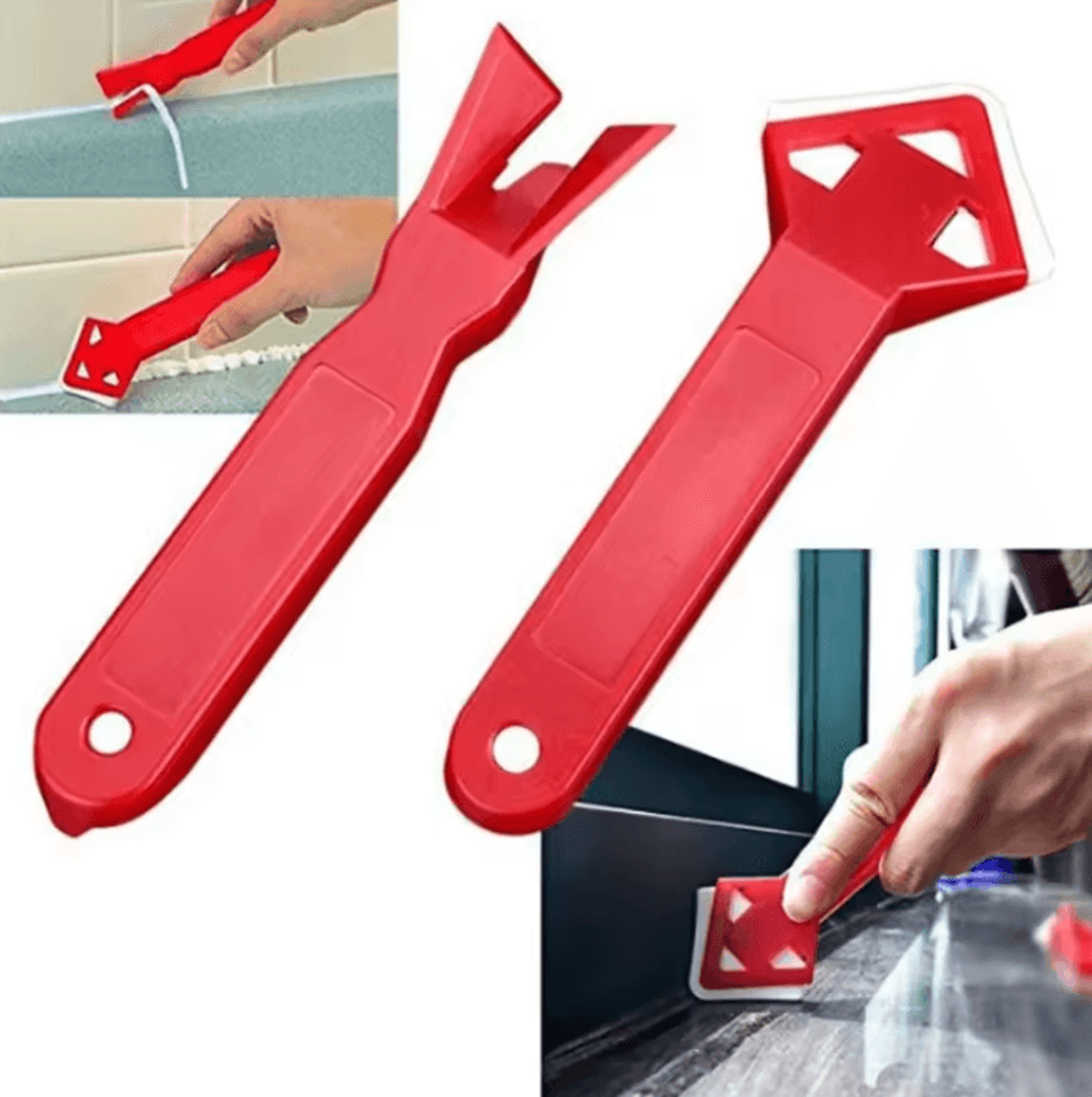 2 piece caulk remover and finishing scraper tool set