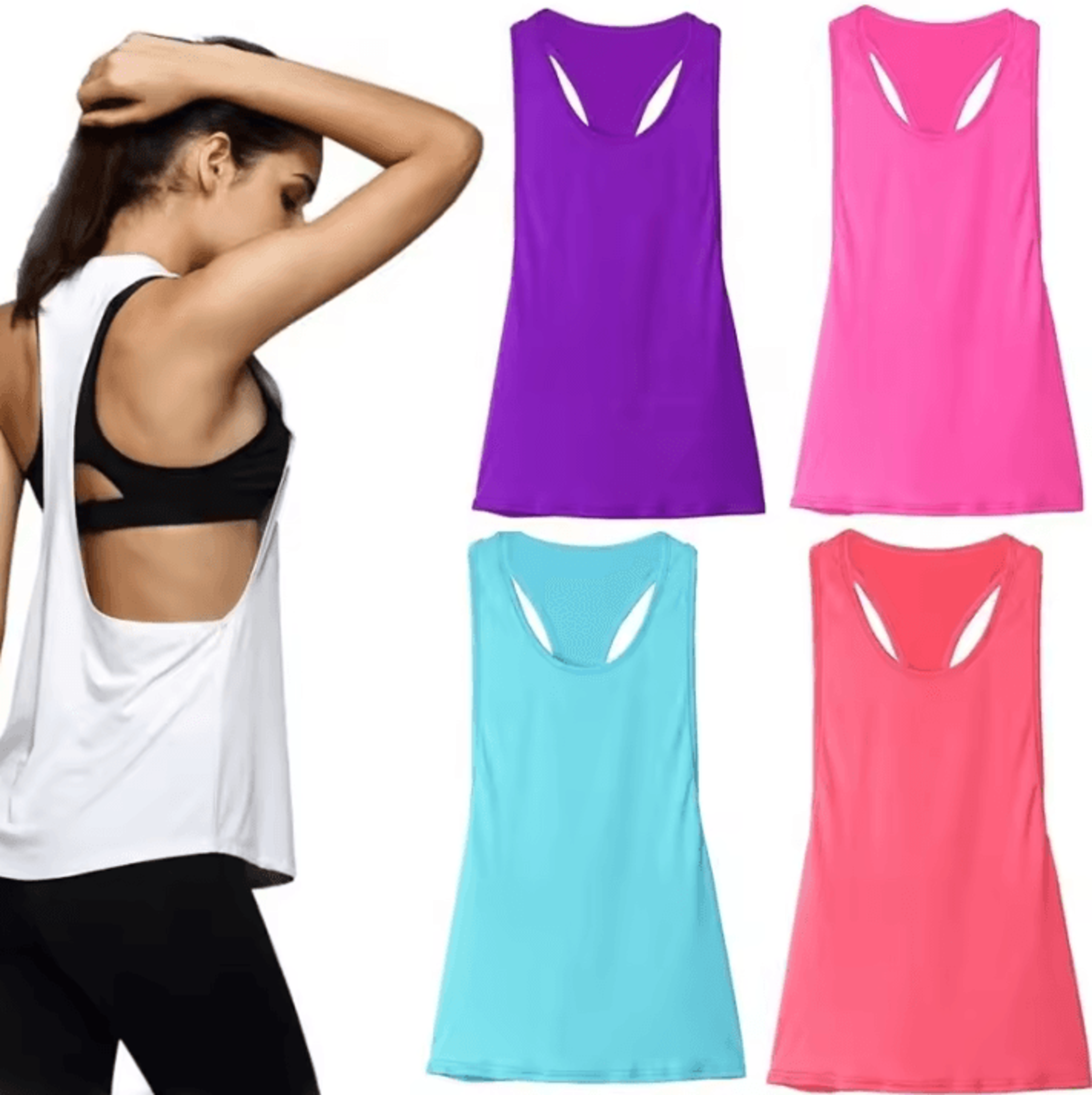 women's quick dry racerback fitness tank top